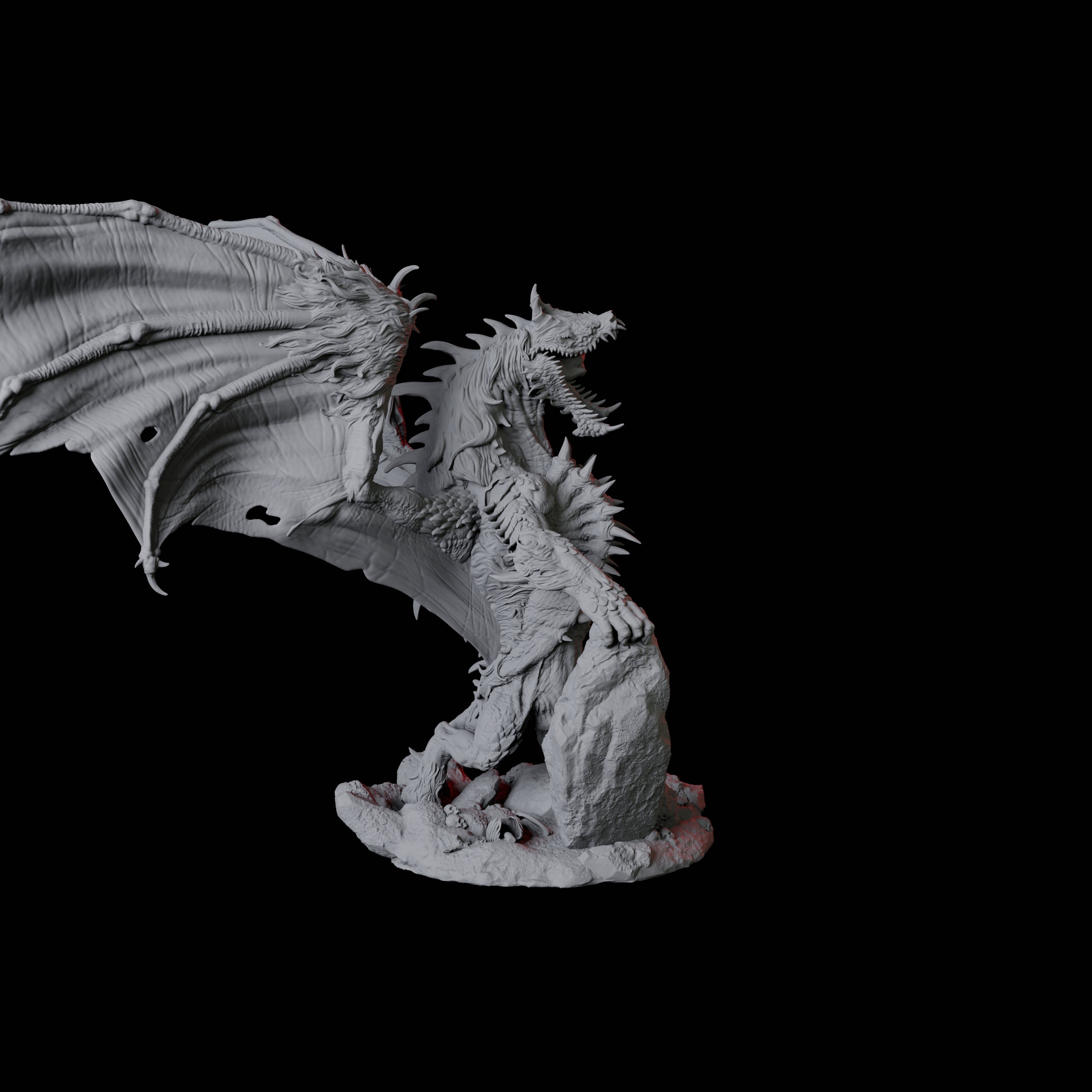 Hyena Dragon Miniature for Dungeons and Dragons, Pathfinder or other TTRPGs