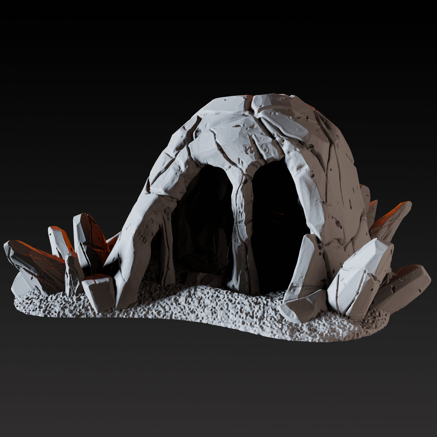 Ice Cave A Miniature for Dungeons and Dragons, Pathfinder or other TTRPGs