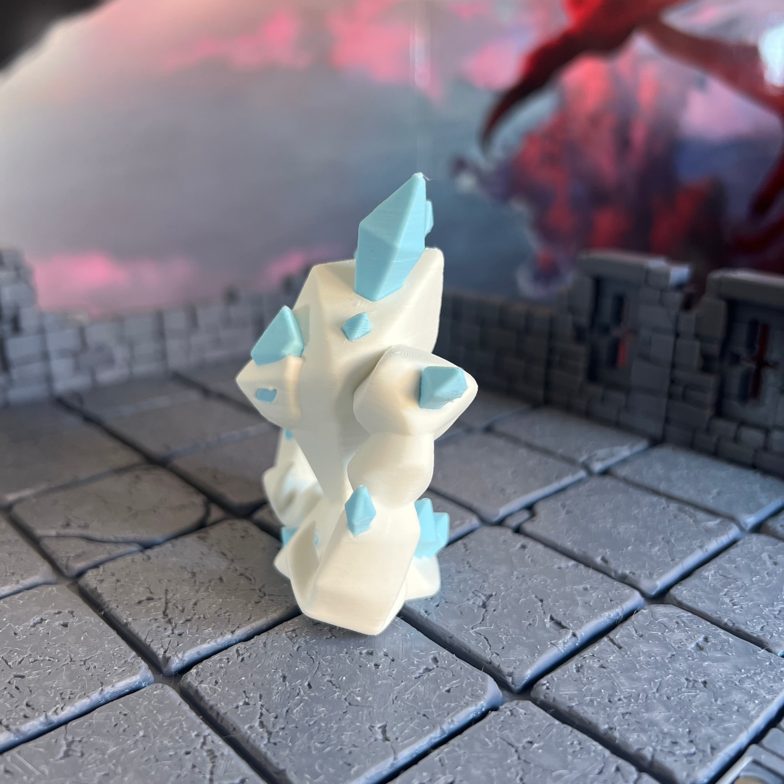 Ice Elemental Multicolour Table Ready Miniature Miniature for Dungeons and Dragons, Pathfinder or other TTRPGs