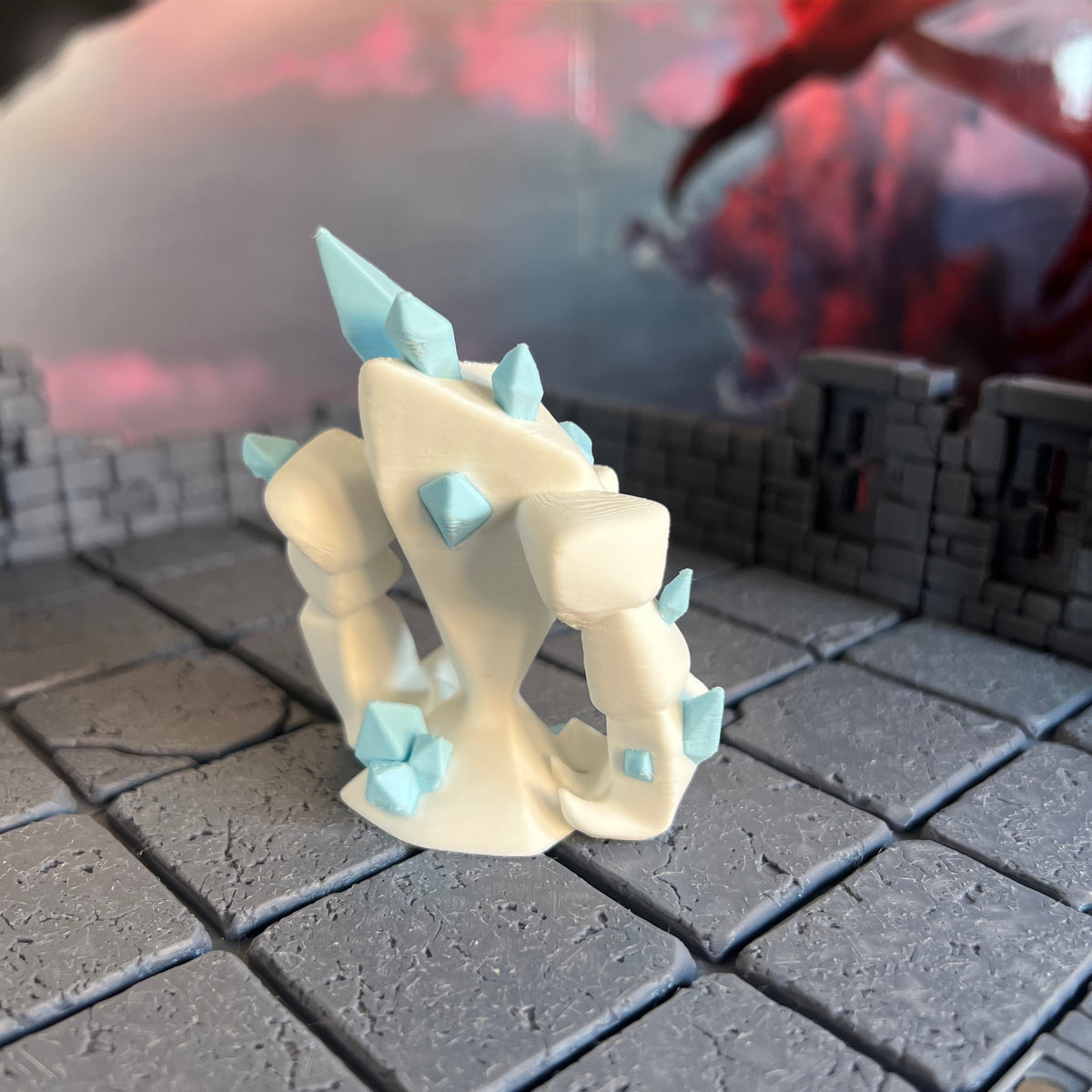 Ice Elemental Multicolour Table Ready Miniature Miniature for Dungeons and Dragons, Pathfinder or other TTRPGs