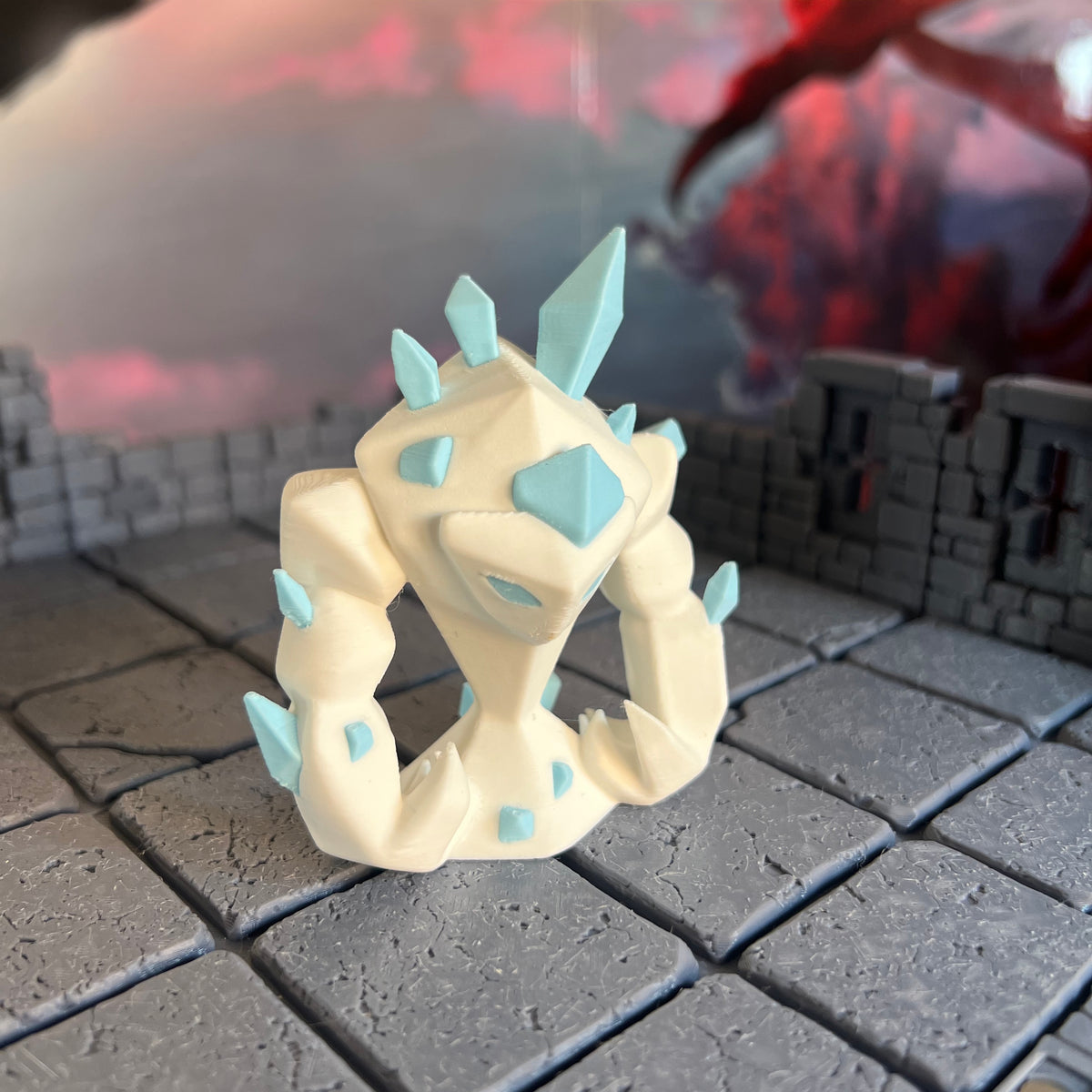 Ice Elemental Multicolour Table Ready Miniature Miniature for Dungeons and Dragons, Pathfinder or other TTRPGs