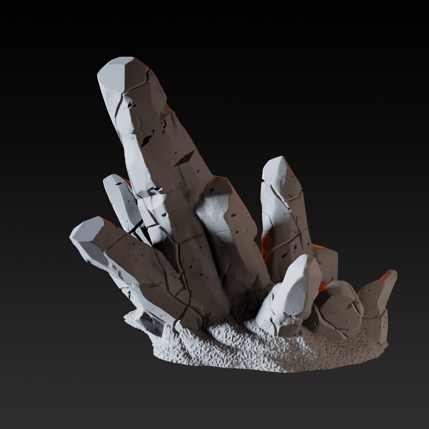 Ice Formation C Miniature for Dungeons and Dragons, Pathfinder or other TTRPGs