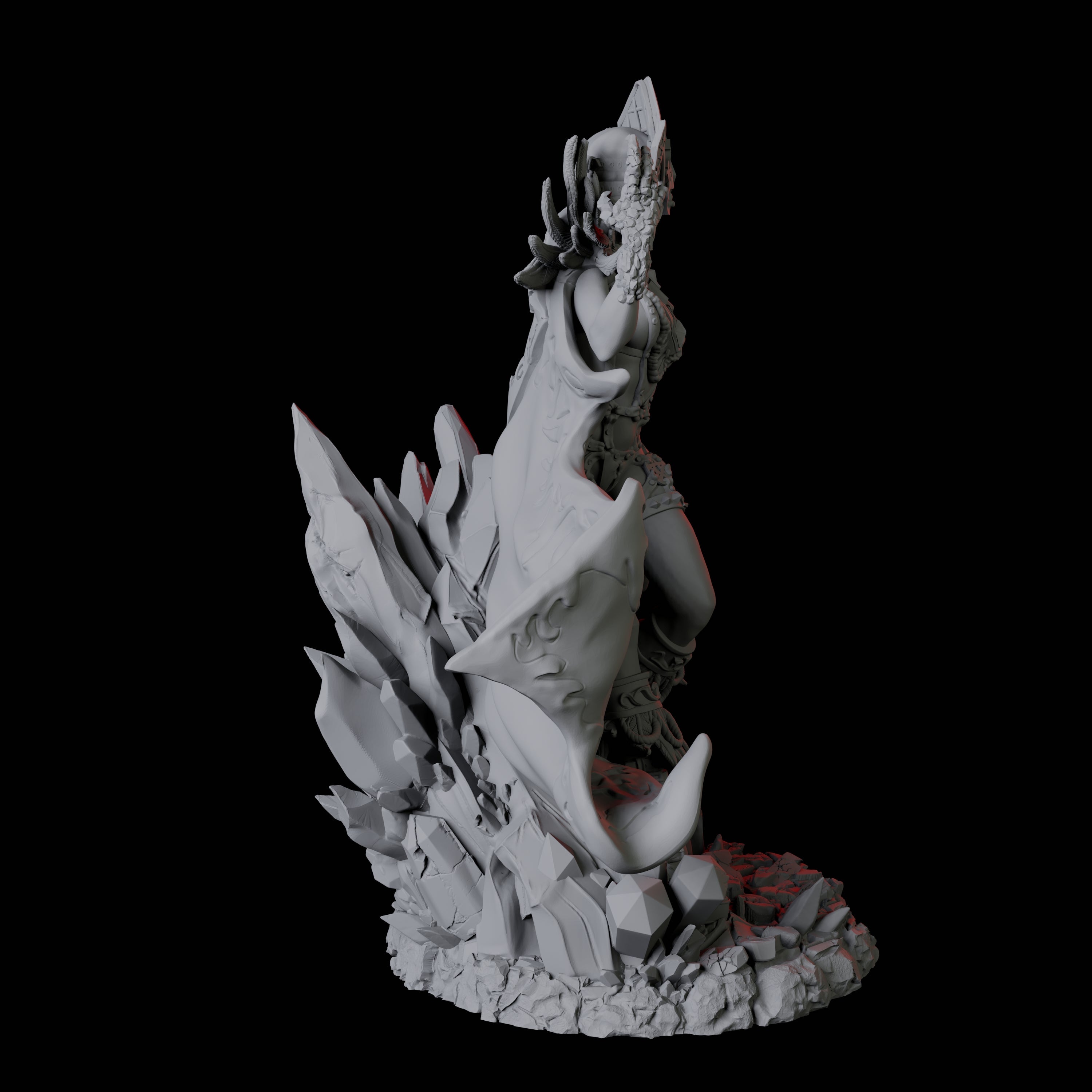 Ice Sorceress Miniature for Dungeons and Dragons, Pathfinder or other TTRPGs