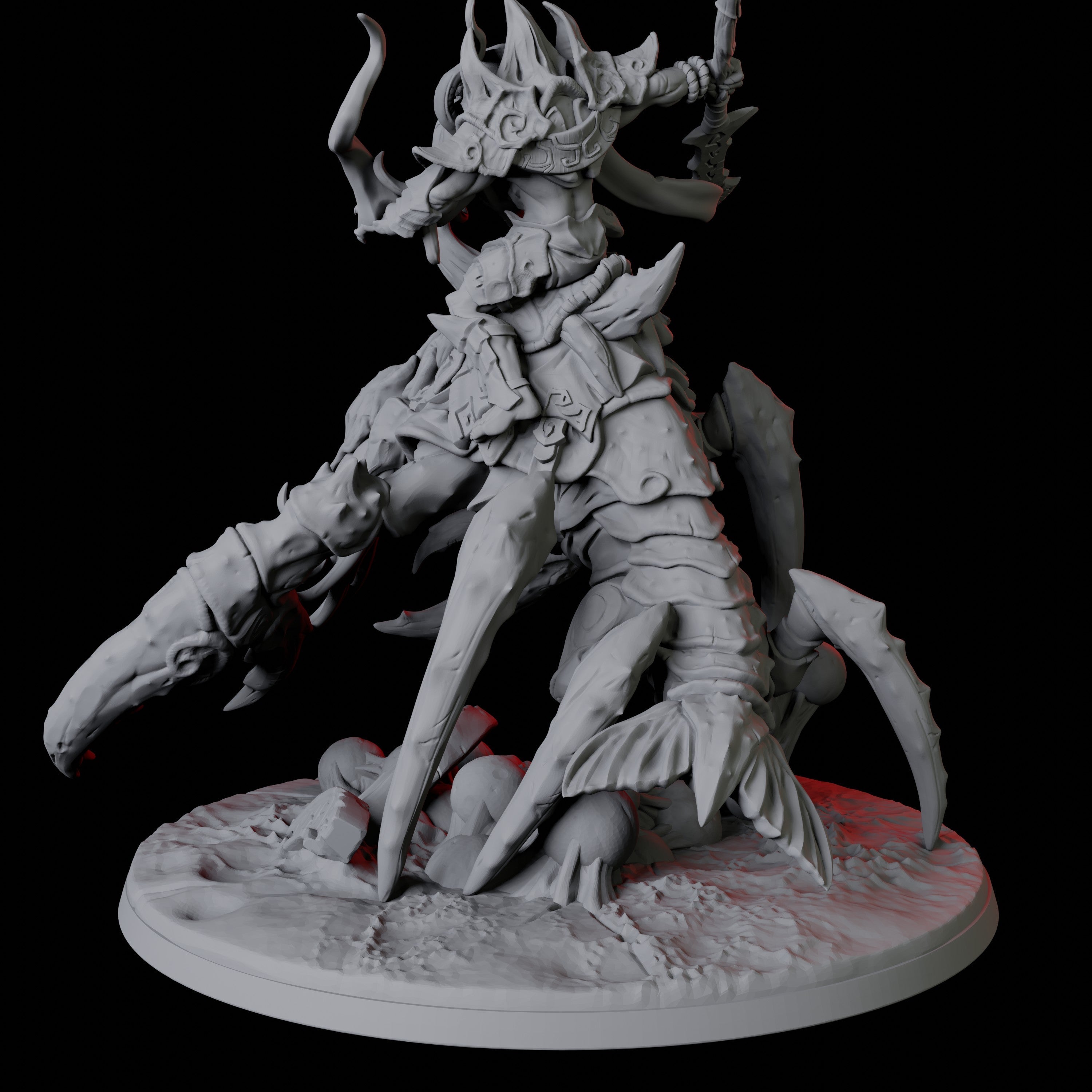 Illithid Elder riding Mutated Umber Hulk Miniature for Dungeons and Dragons, Pathfinder or other TTRPGs