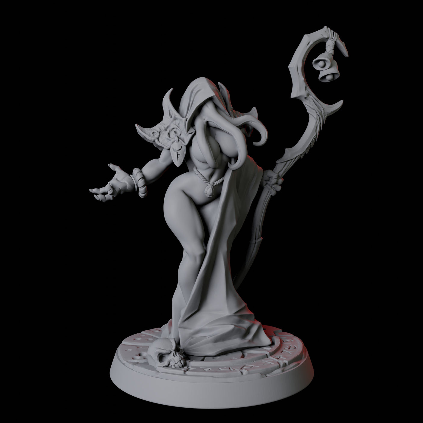 Illithid Pin-up Miniature for Dungeons and Dragons, Pathfinder or other TTRPGs