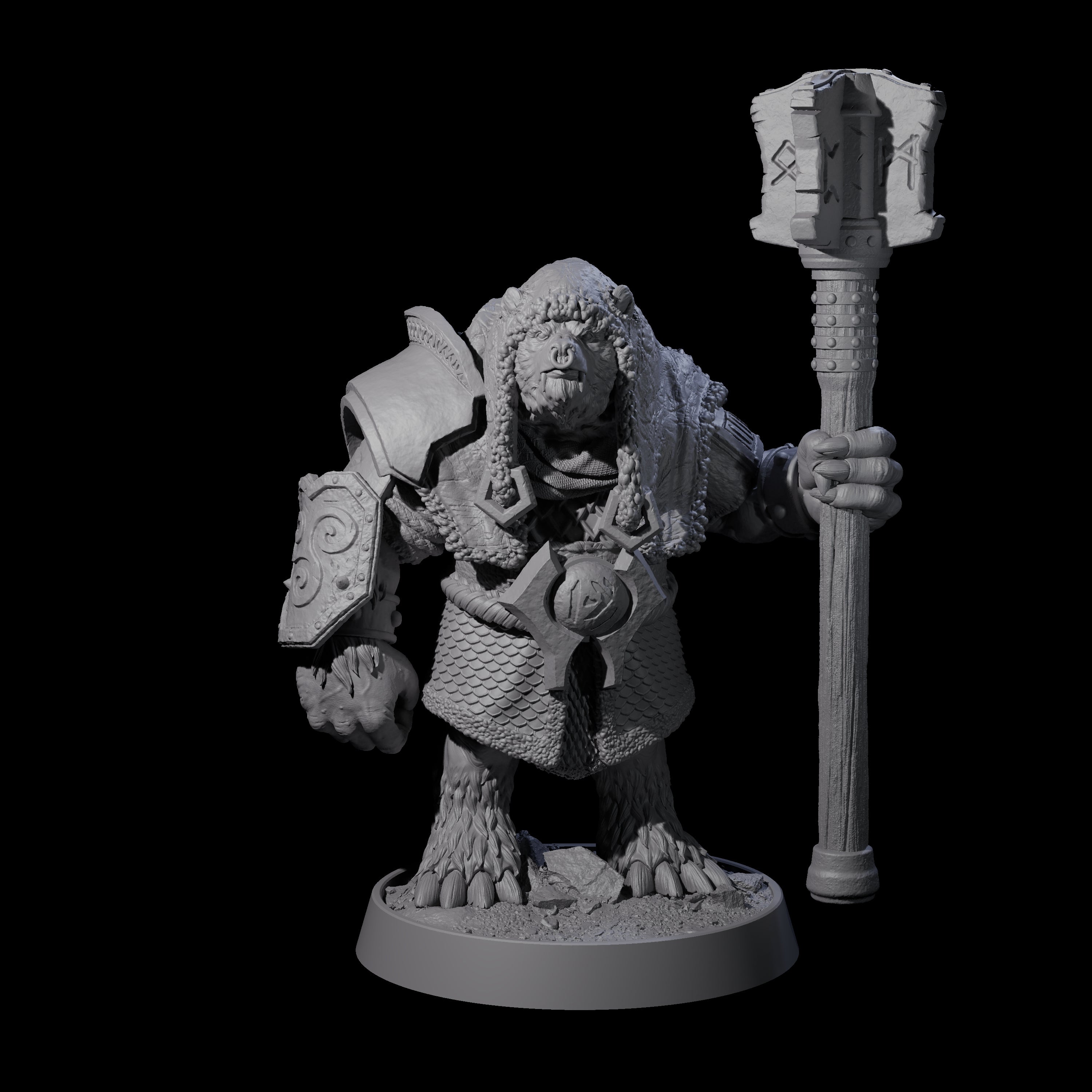 Imposing Ursine B Miniature for Dungeons and Dragons, Pathfinder or other TTRPGs