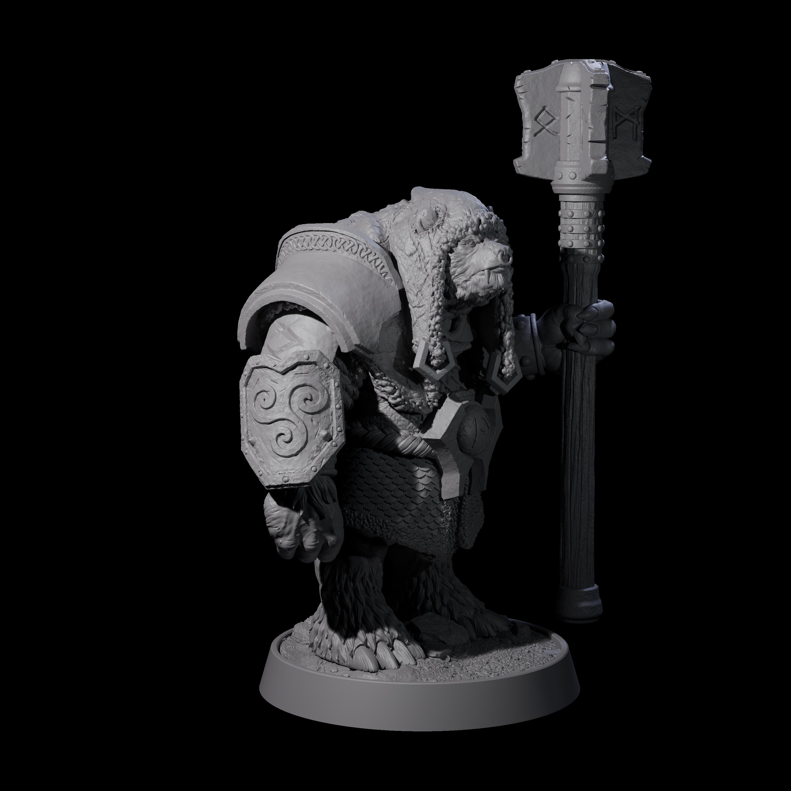 Imposing Ursine B Miniature for Dungeons and Dragons, Pathfinder or other TTRPGs