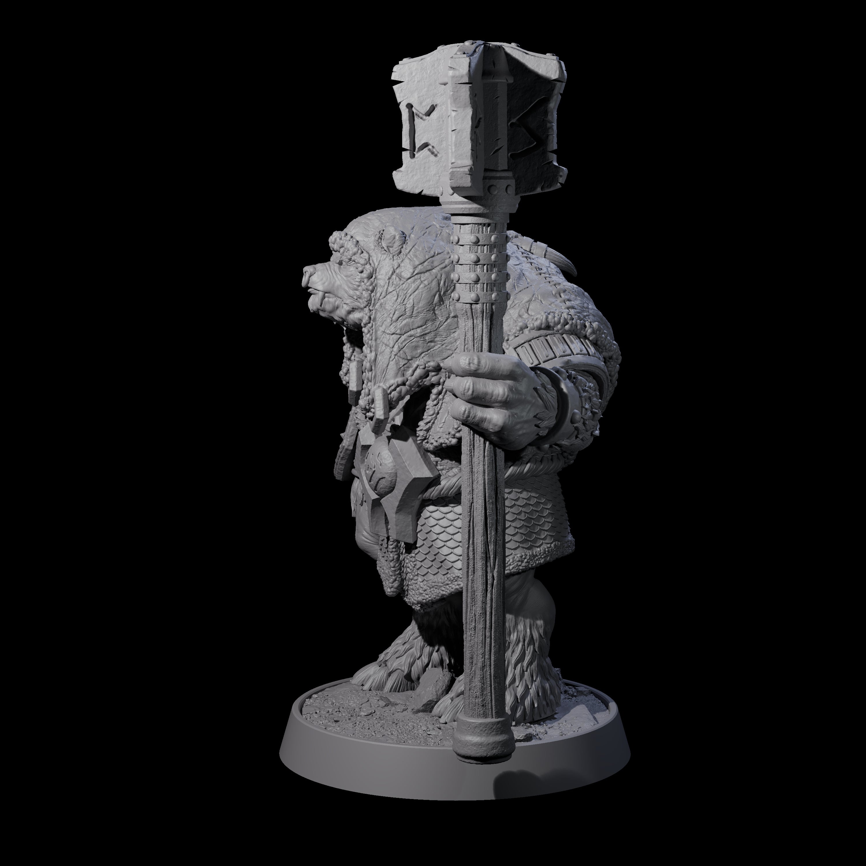Imposing Ursine B Miniature for Dungeons and Dragons, Pathfinder or other TTRPGs