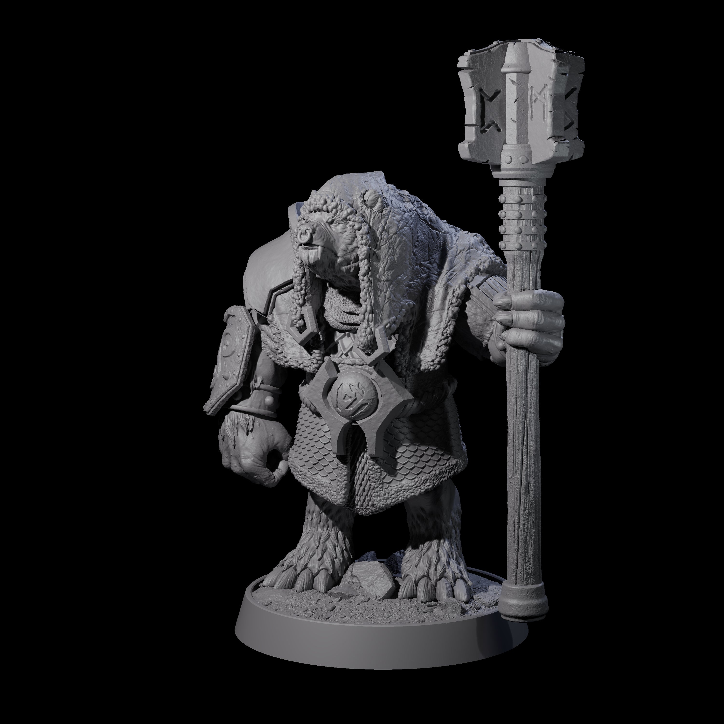 Imposing Ursine B Miniature for Dungeons and Dragons, Pathfinder or other TTRPGs