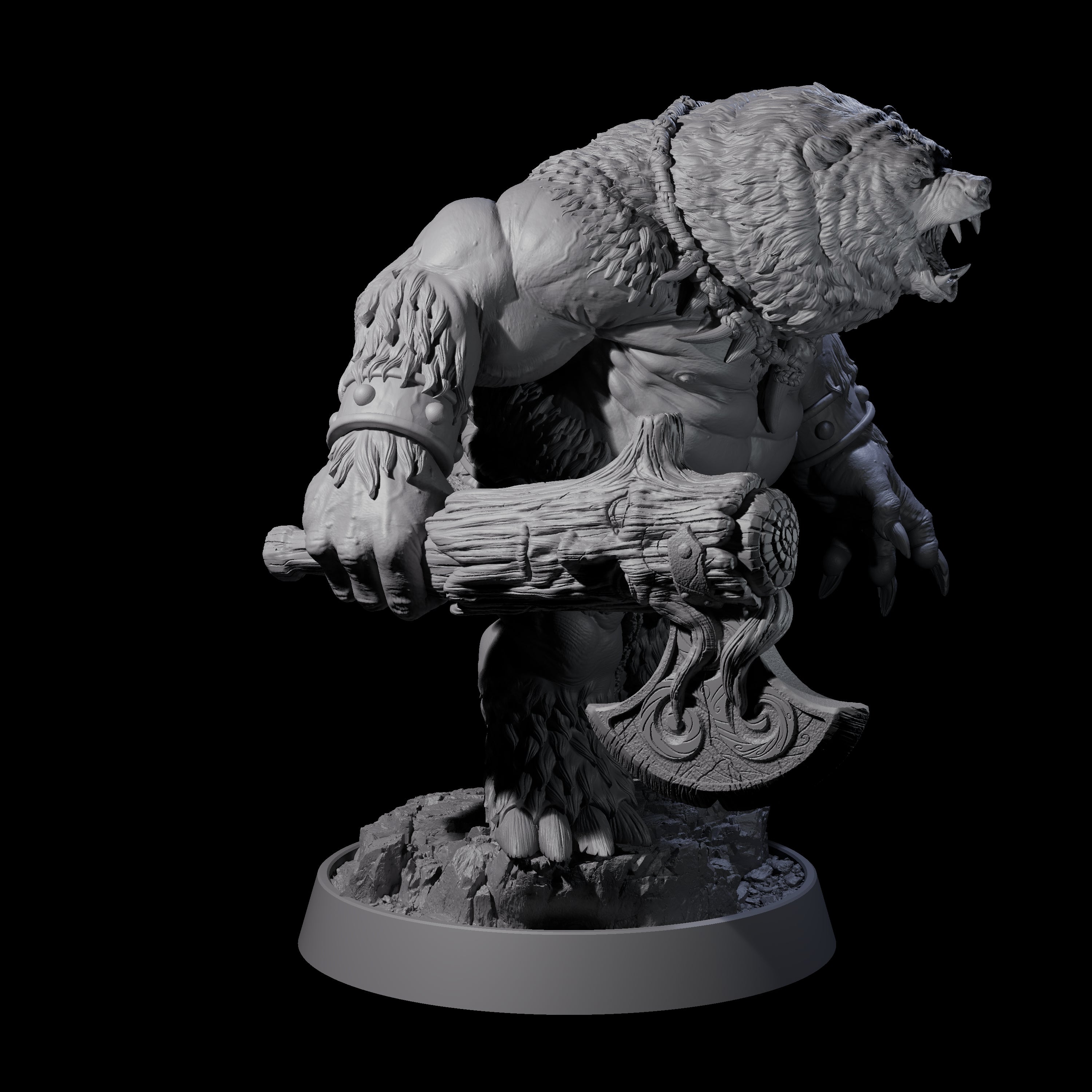 Imposing Ursine C Miniature for Dungeons and Dragons, Pathfinder or other TTRPGs