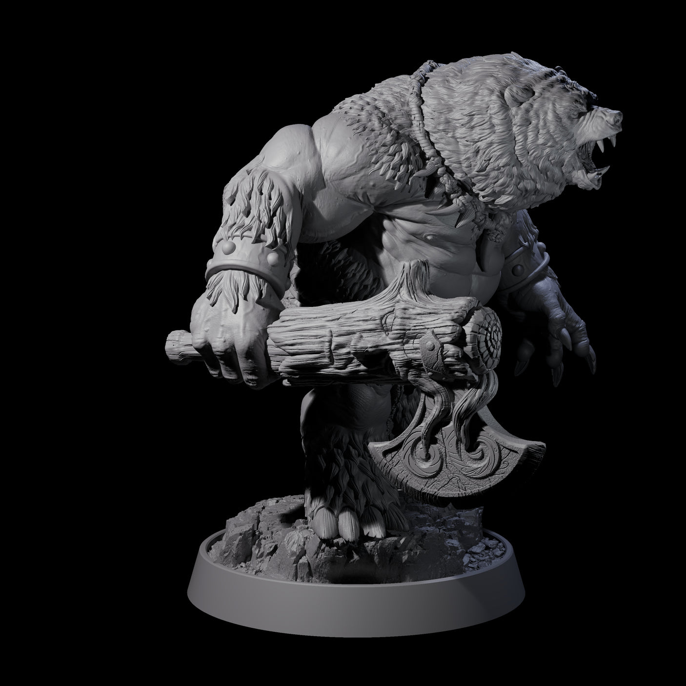 Imposing Ursine C Miniature for Dungeons and Dragons, Pathfinder or other TTRPGs