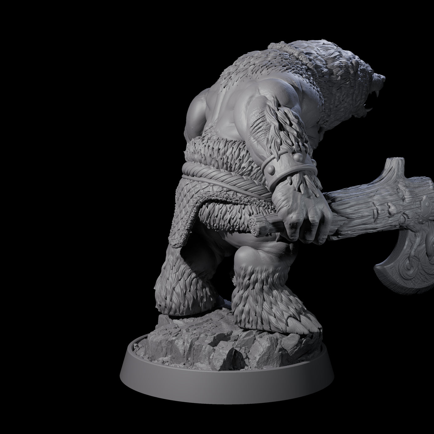 Imposing Ursine C Miniature for Dungeons and Dragons, Pathfinder or other TTRPGs