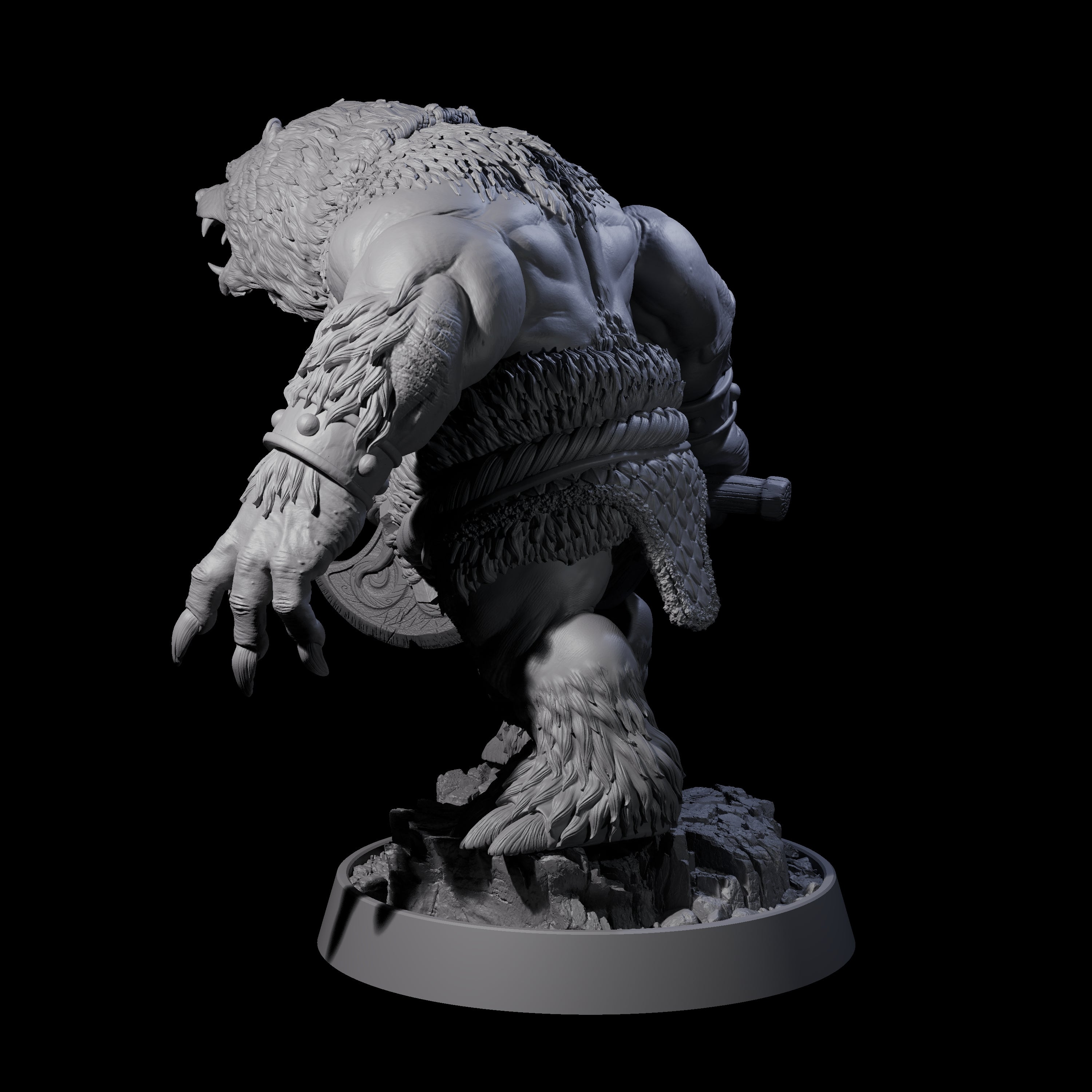 Imposing Ursine C Miniature for Dungeons and Dragons, Pathfinder or other TTRPGs