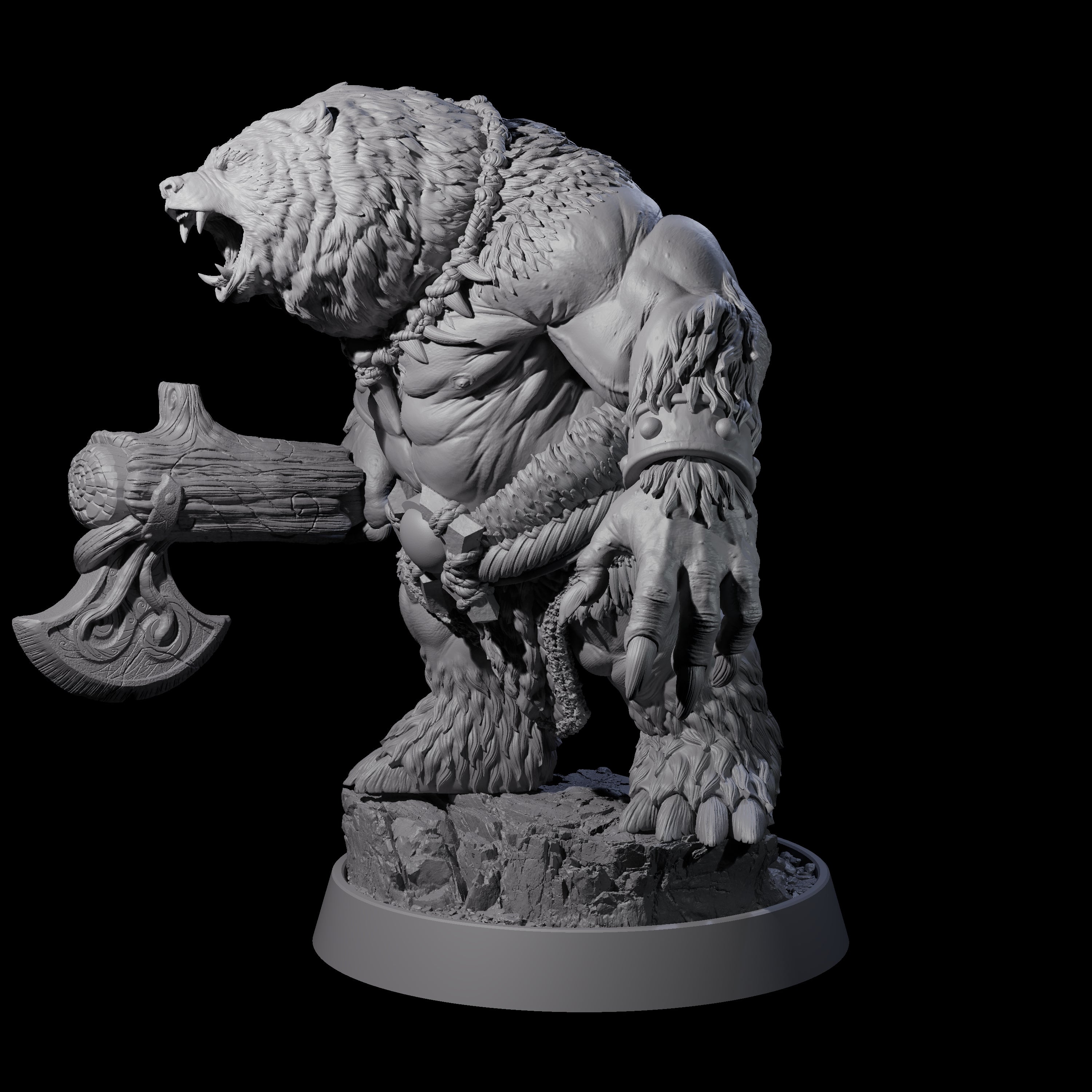 Imposing Ursine C Miniature for Dungeons and Dragons, Pathfinder or other TTRPGs