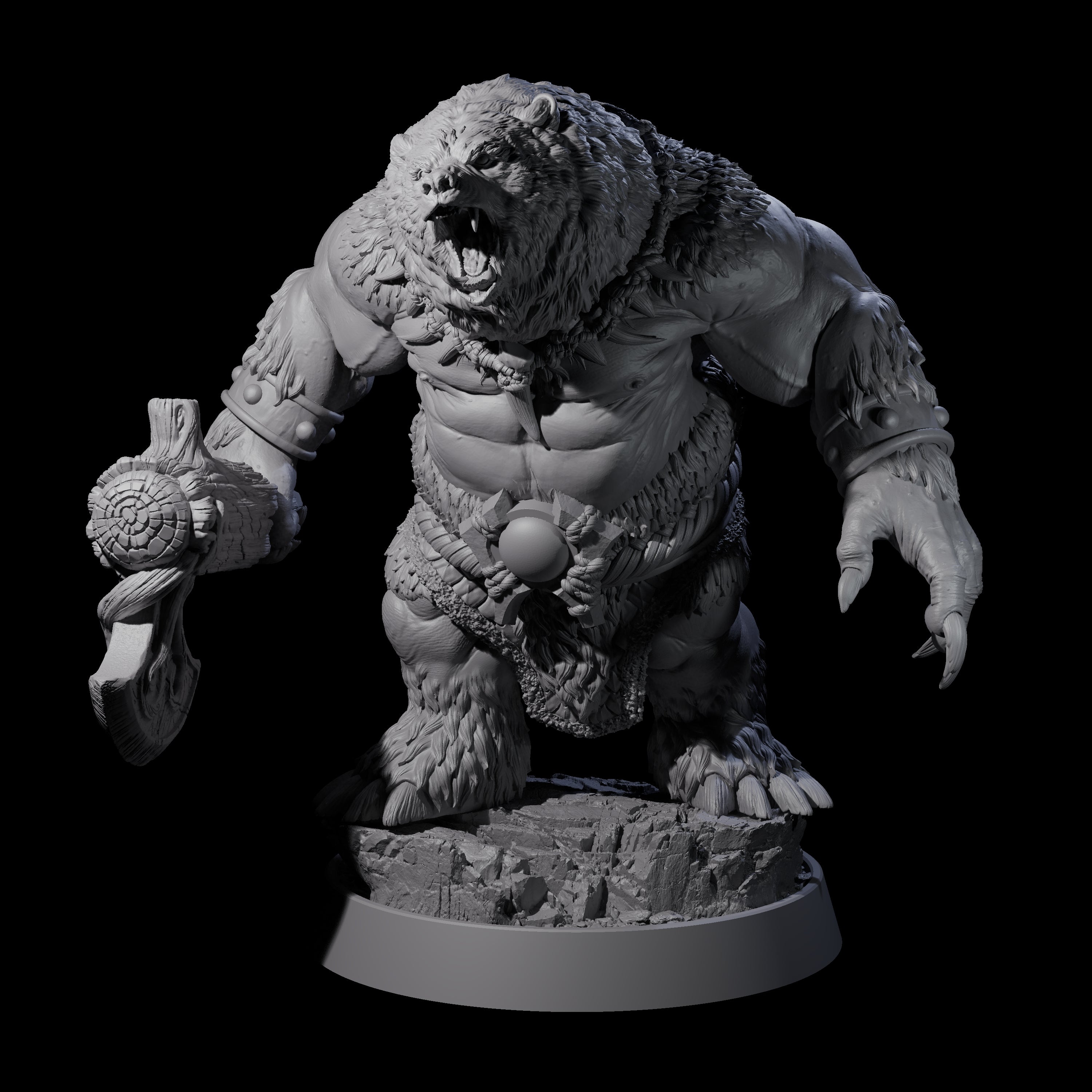 Imposing Ursine C Miniature for Dungeons and Dragons, Pathfinder or other TTRPGs
