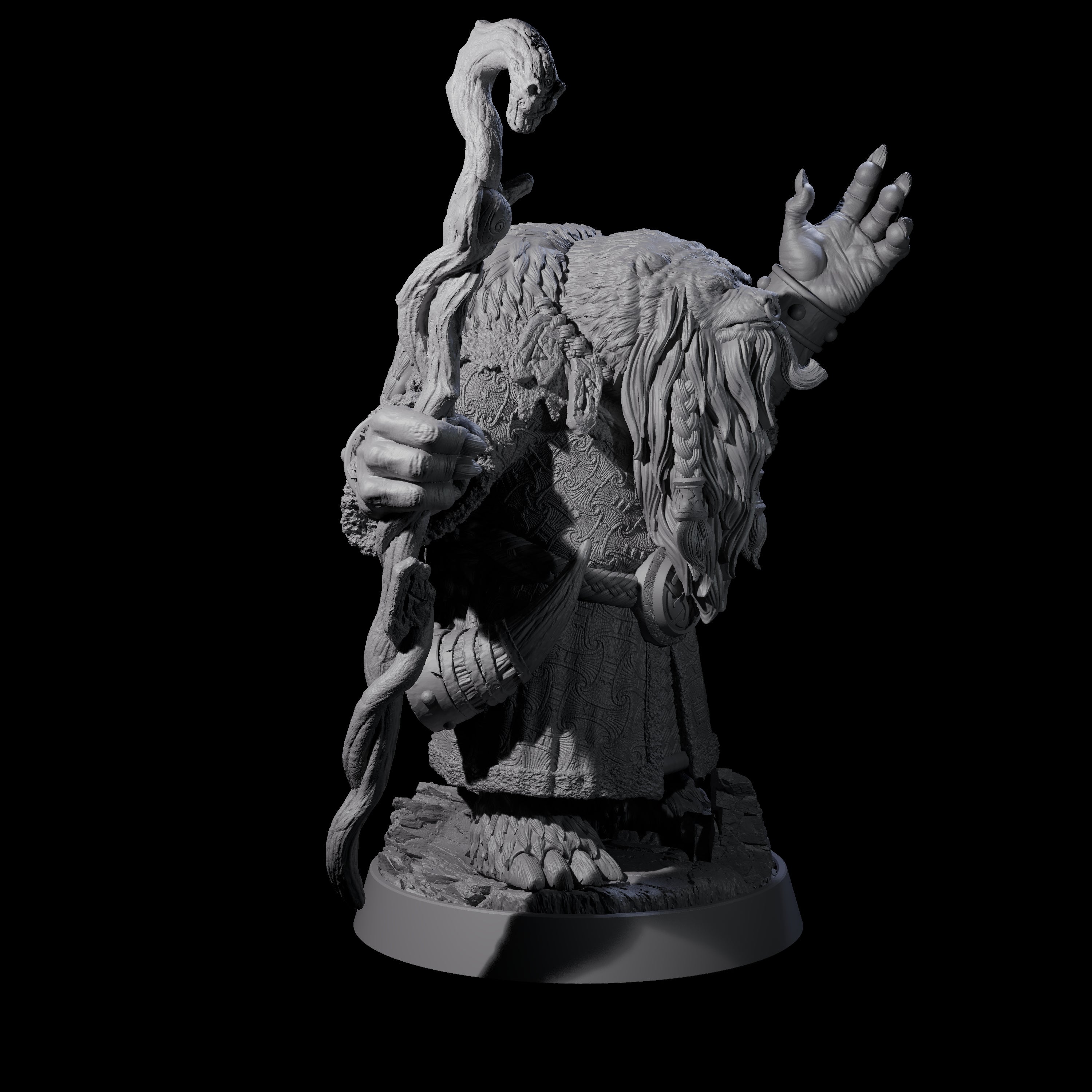 Imposing Ursine D Miniature for Dungeons and Dragons, Pathfinder or other TTRPGs