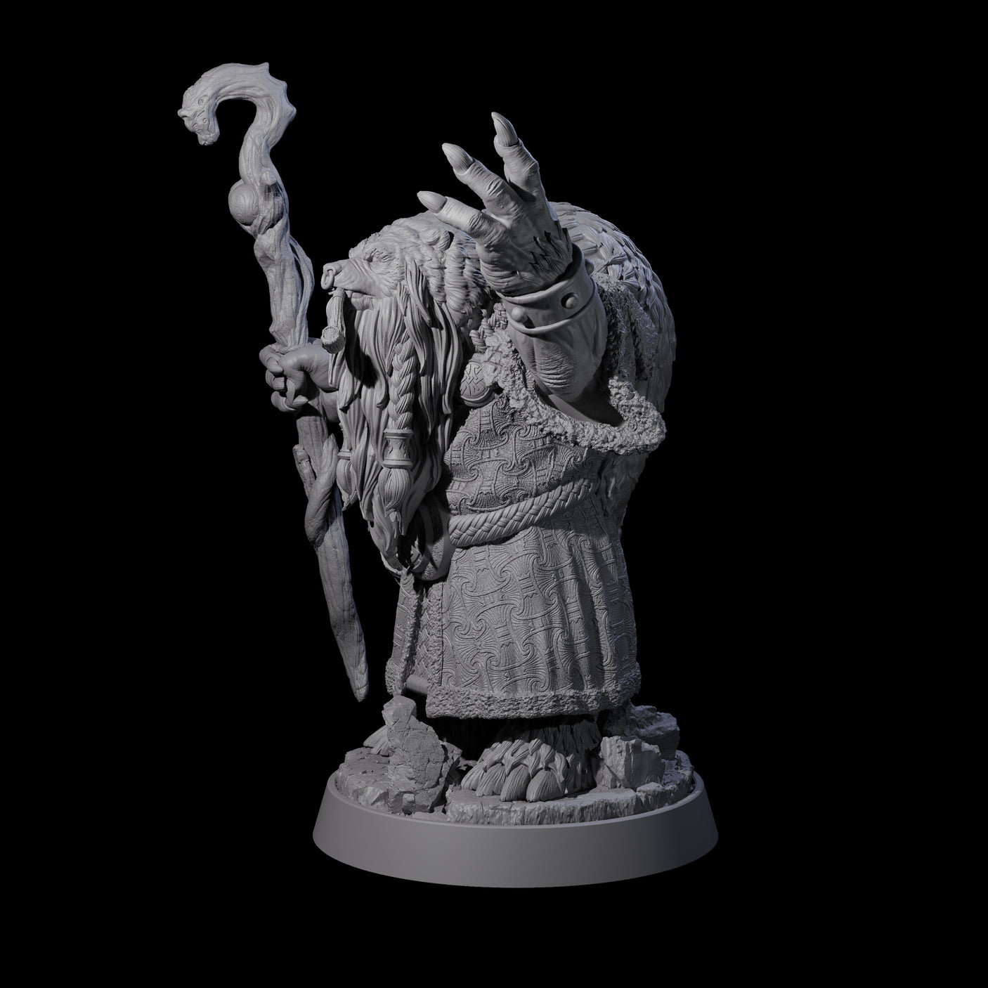 Imposing Ursine D Miniature for Dungeons and Dragons, Pathfinder or other TTRPGs
