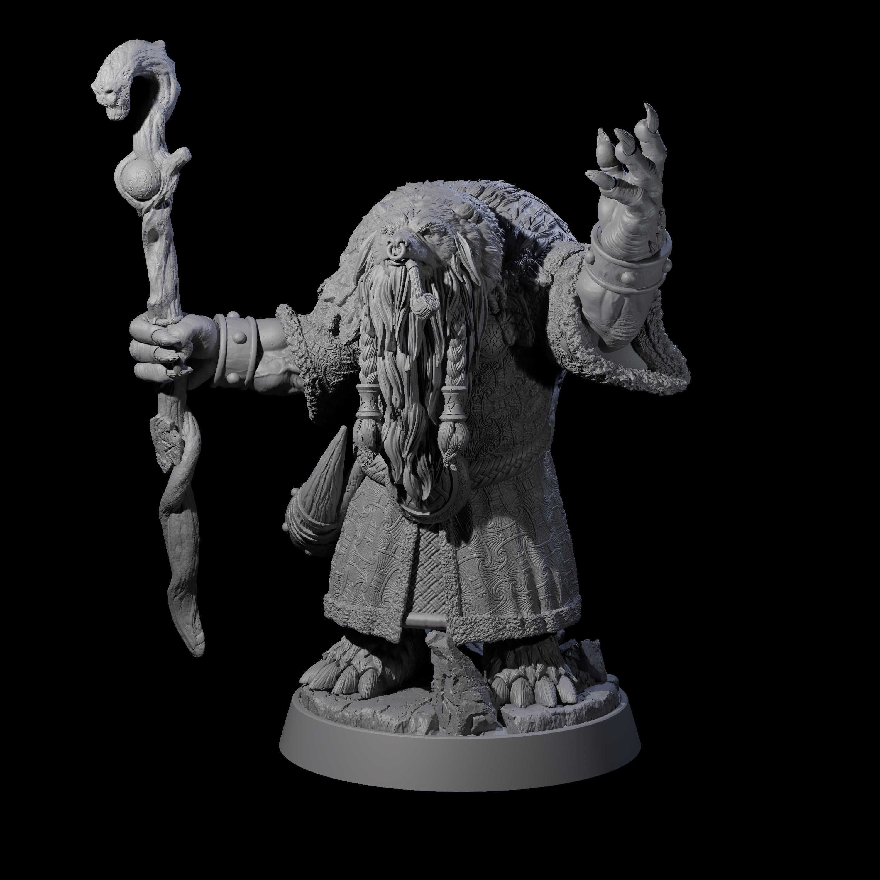 Imposing Ursine D Miniature for Dungeons and Dragons, Pathfinder or other TTRPGs