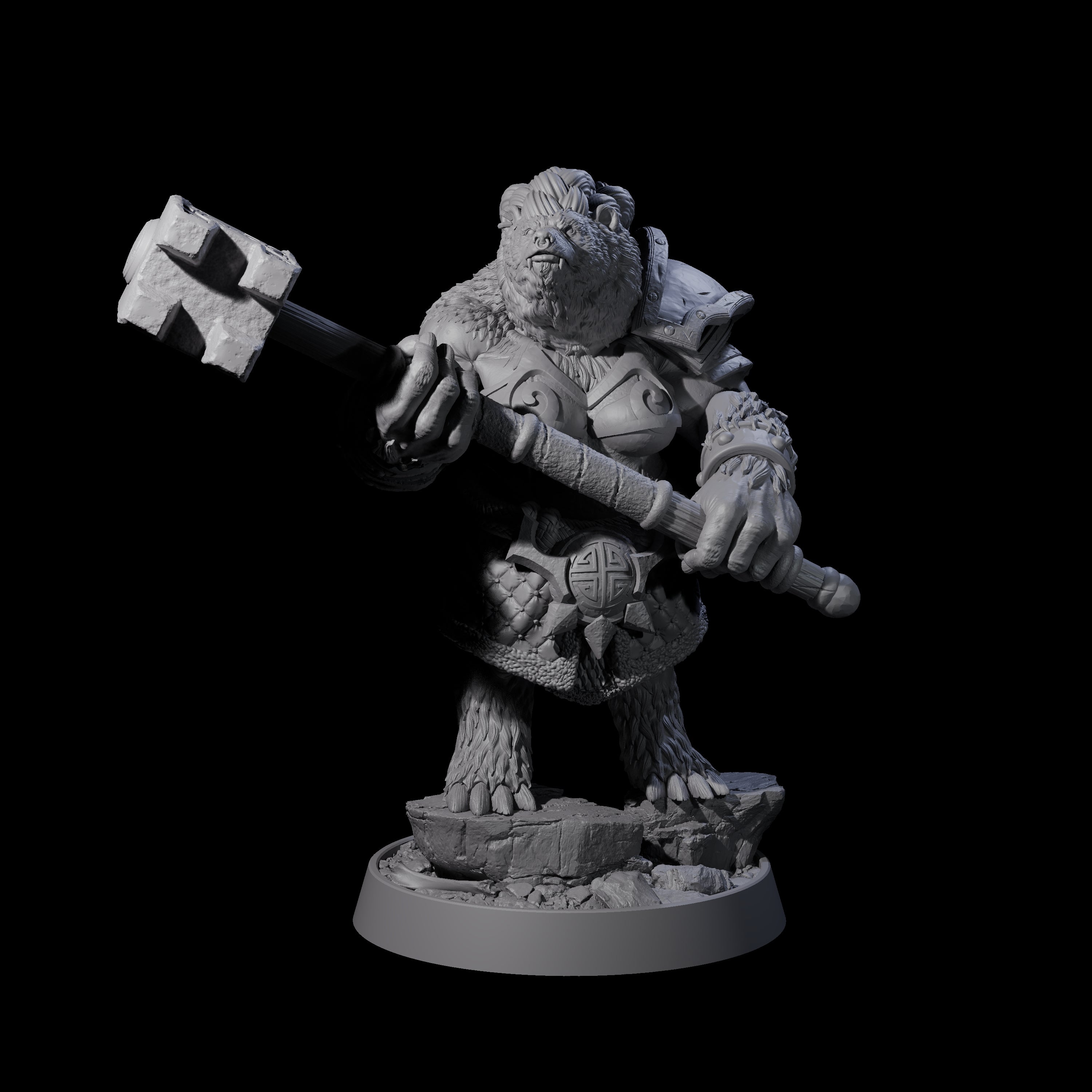 Imposing Ursine G Miniature for Dungeons and Dragons, Pathfinder or other TTRPGs