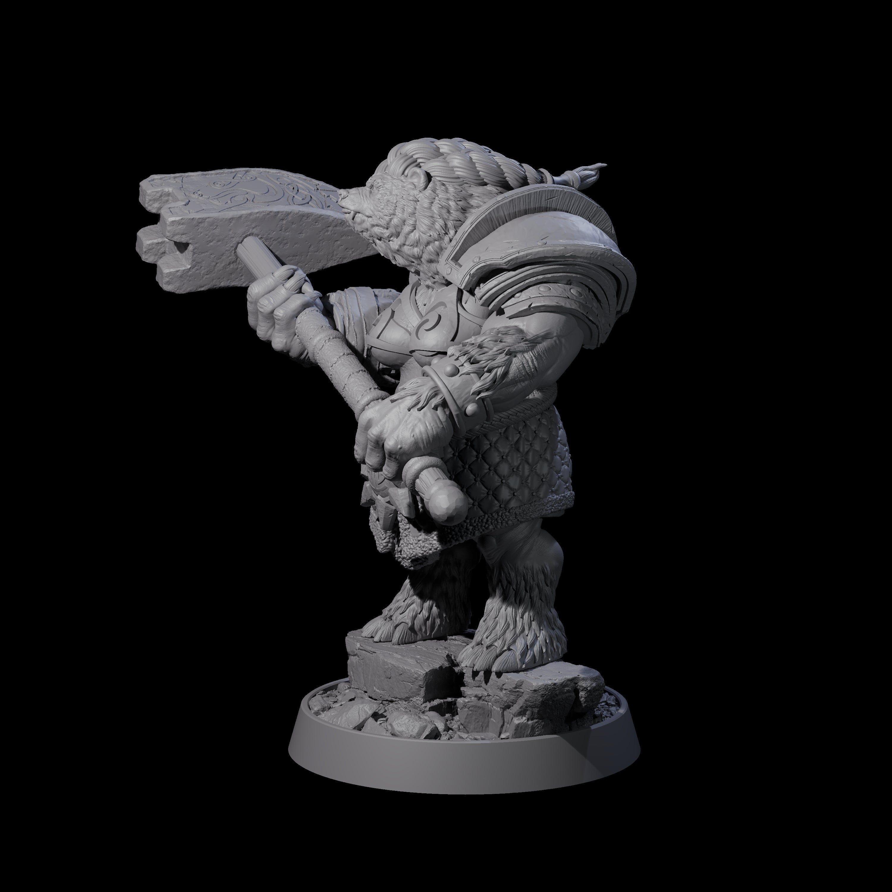 Imposing Ursine G Miniature for Dungeons and Dragons, Pathfinder or other TTRPGs