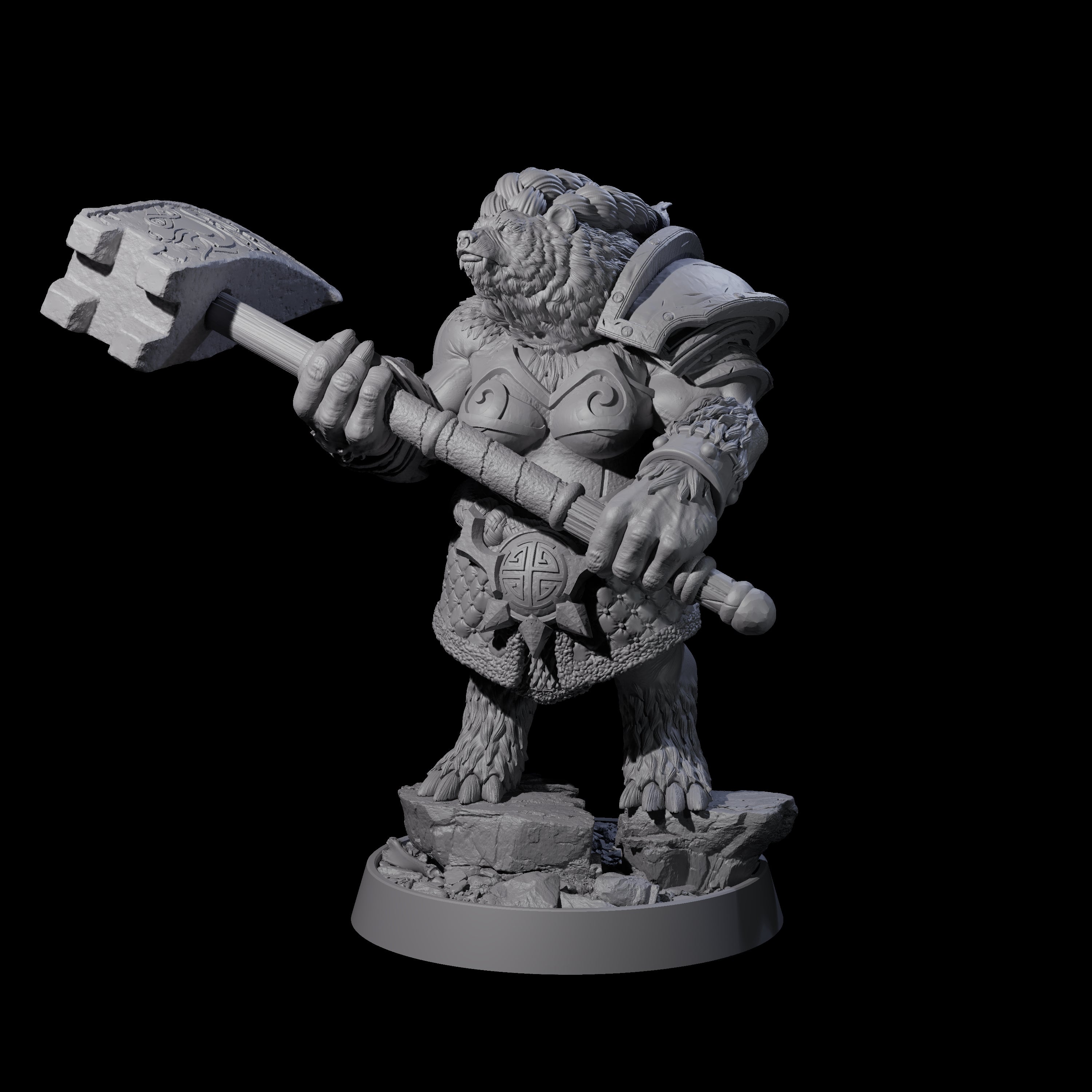 Imposing Ursine G Miniature for Dungeons and Dragons, Pathfinder or other TTRPGs