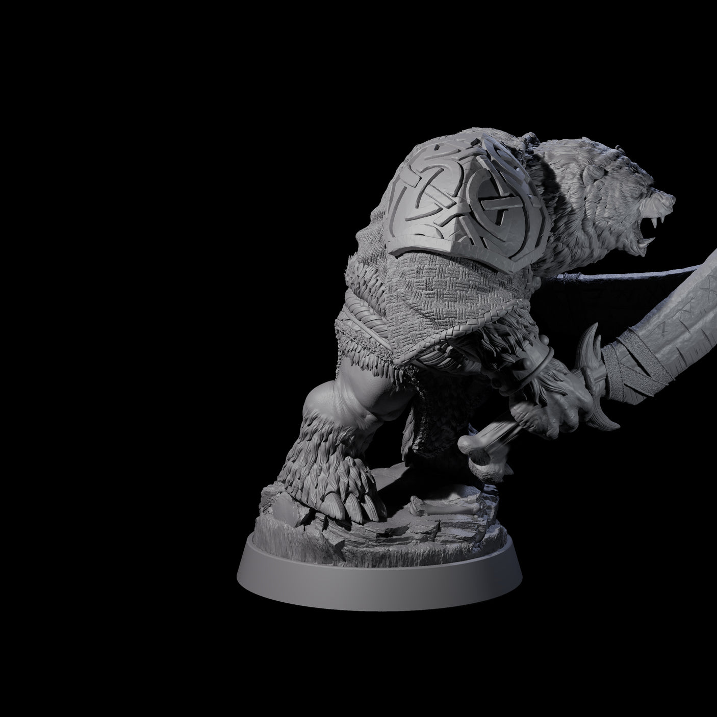 Imposing Ursine I Miniature for Dungeons and Dragons, Pathfinder or other TTRPGs