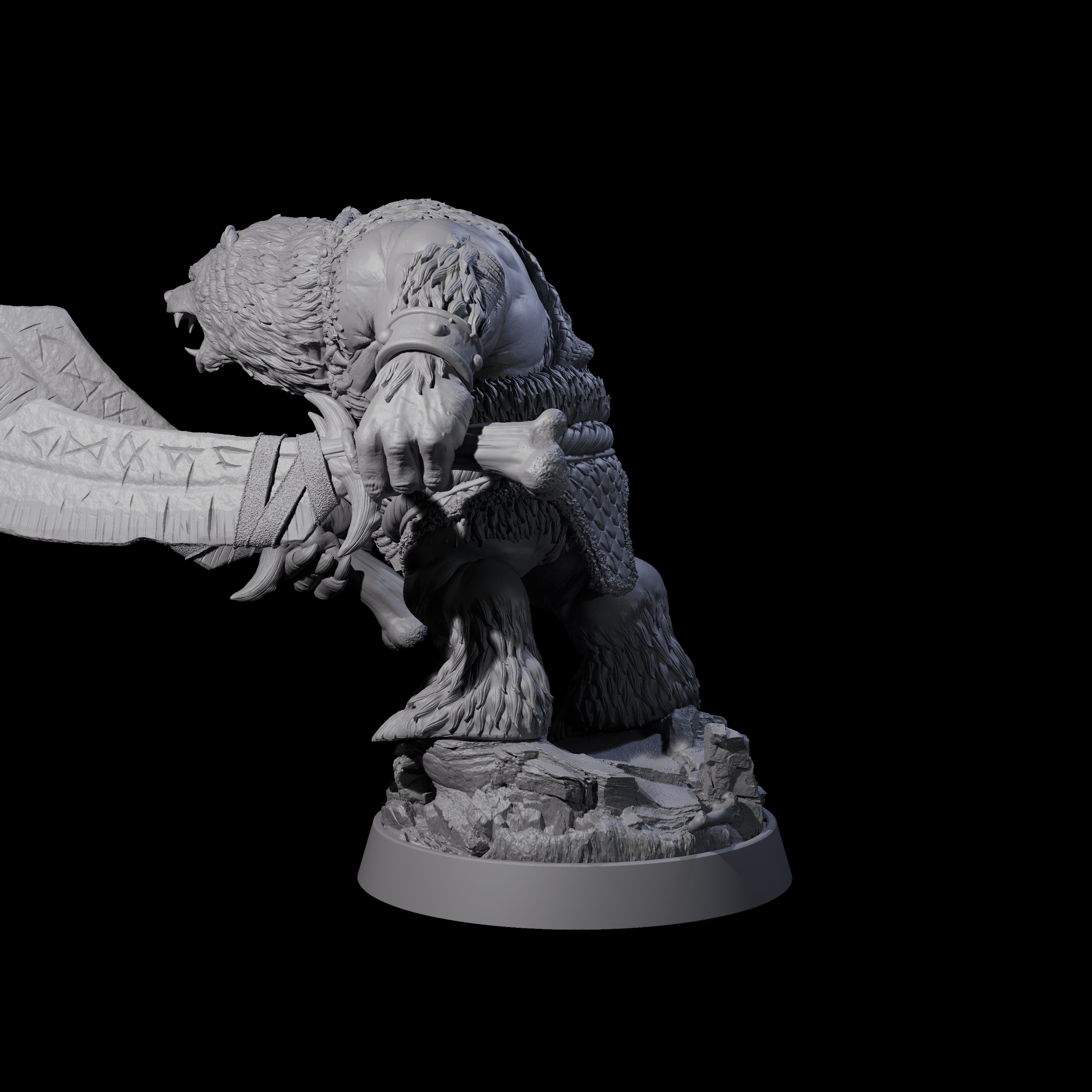Imposing Ursine I Miniature for Dungeons and Dragons, Pathfinder or other TTRPGs