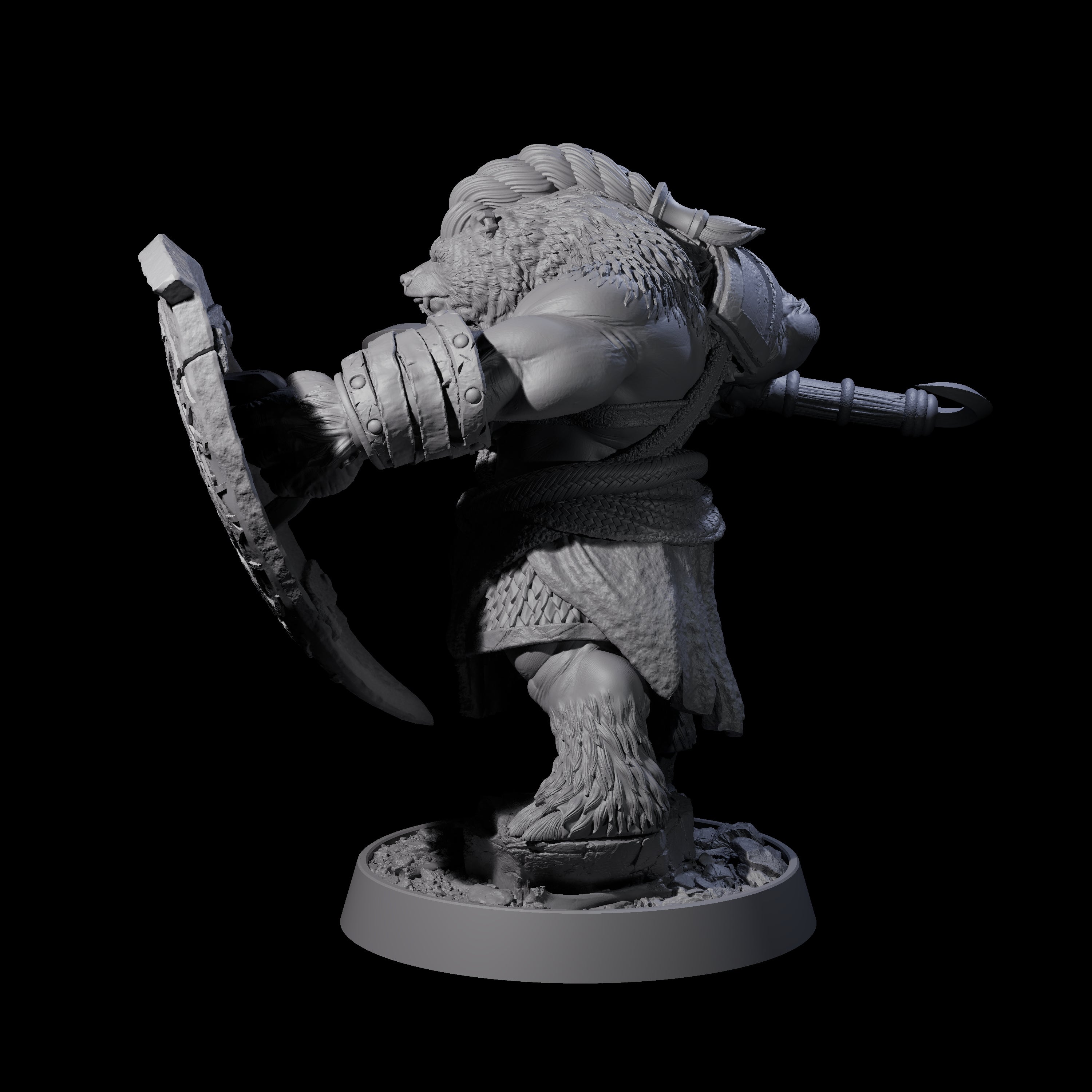 Imposing Ursine J Miniature for Dungeons and Dragons, Pathfinder or other TTRPGs