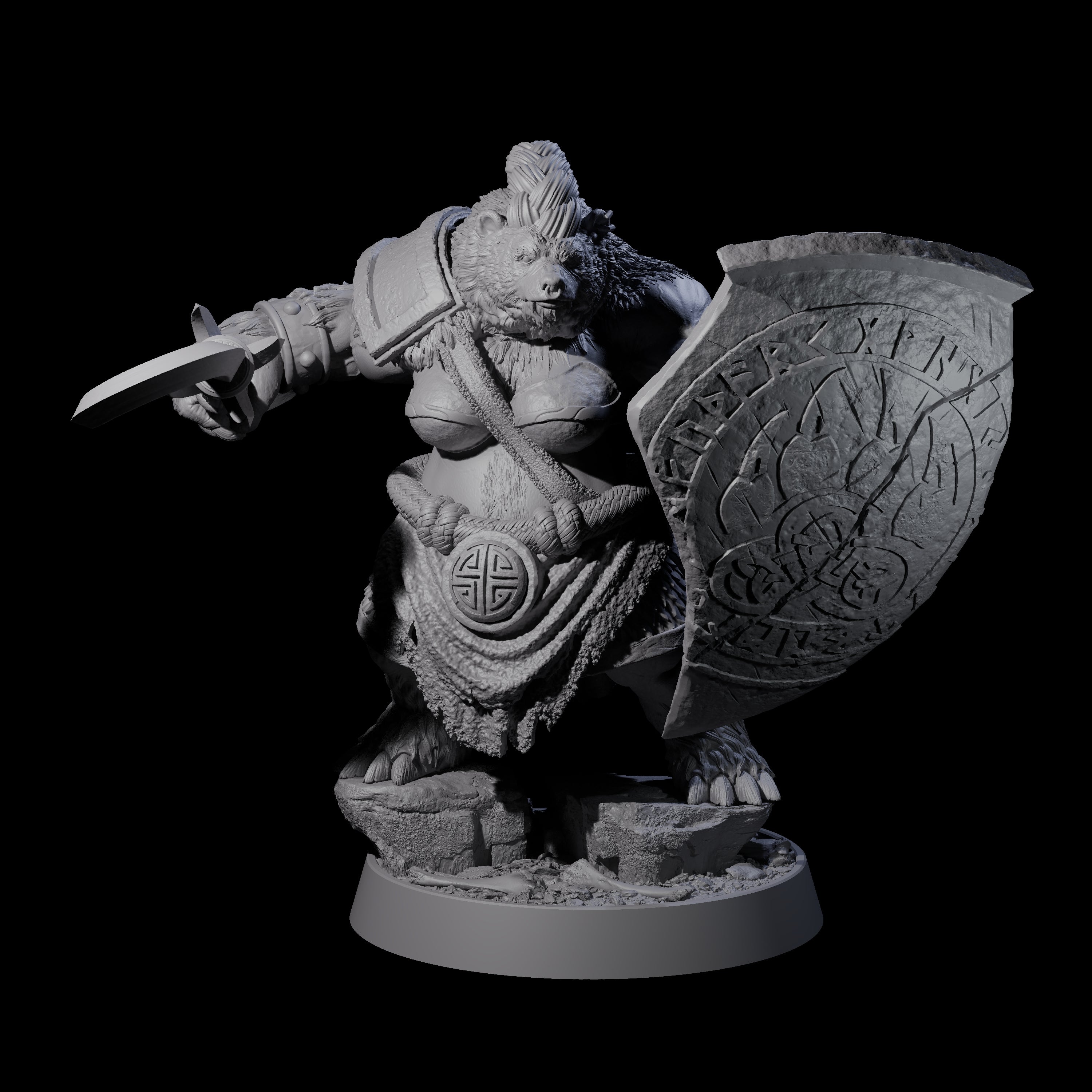 Imposing Ursine J Miniature for Dungeons and Dragons, Pathfinder or other TTRPGs