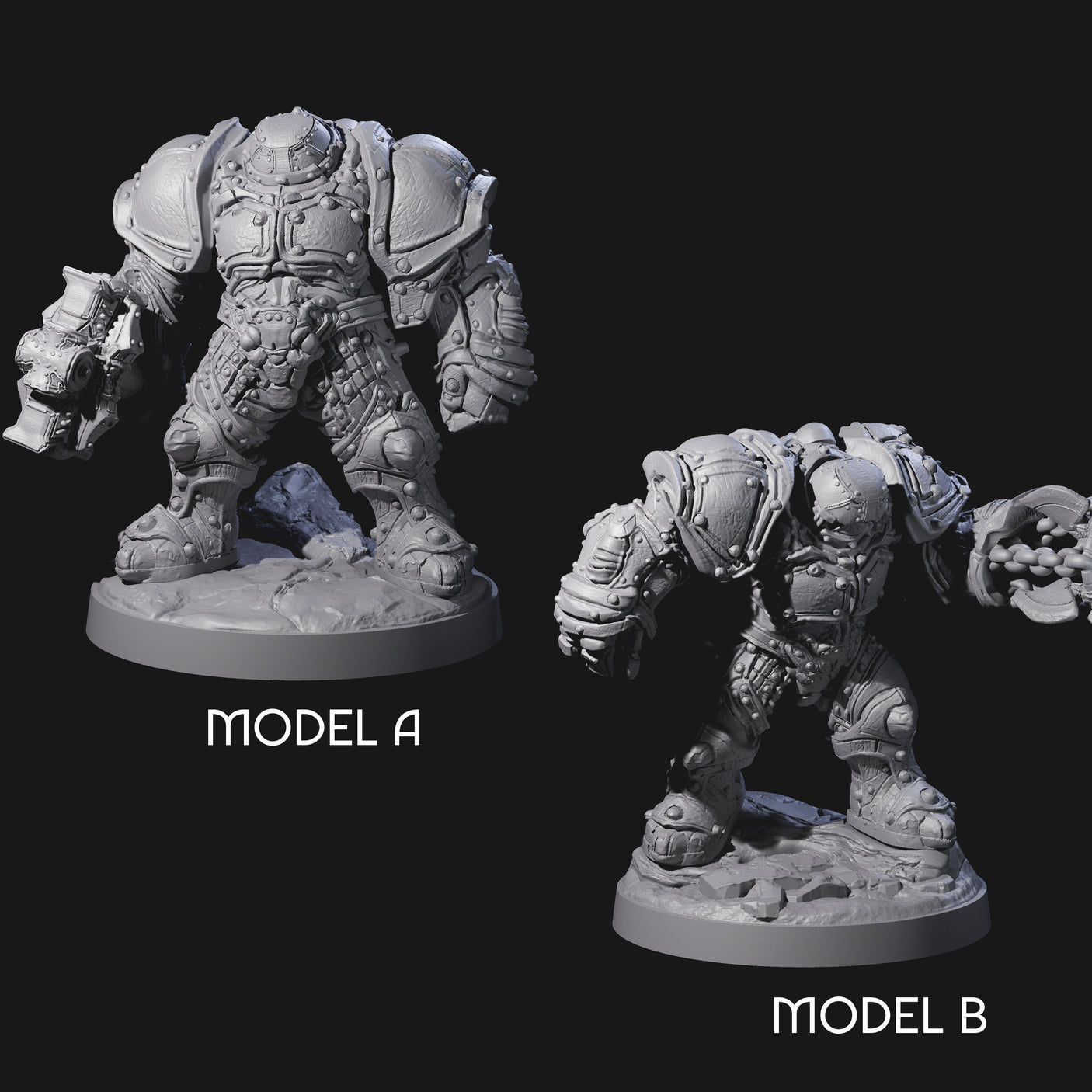 Imposing Warforged Juggernauts Miniature for Dungeons and Dragons, Pathfinder or other TTRPGs