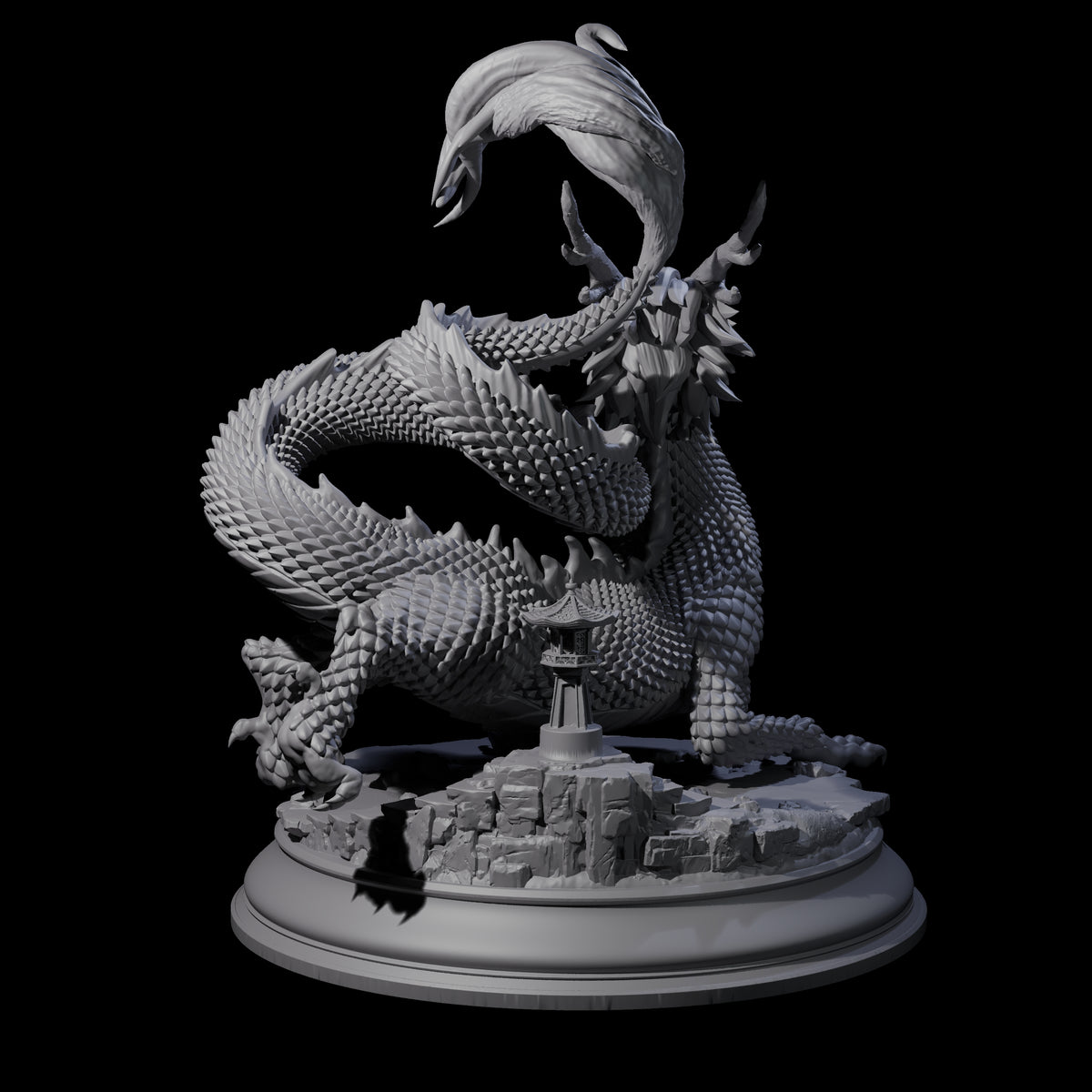 Impressive Gold Dragon Miniature for Dungeons and Dragons, Pathfinder or other TTRPGs