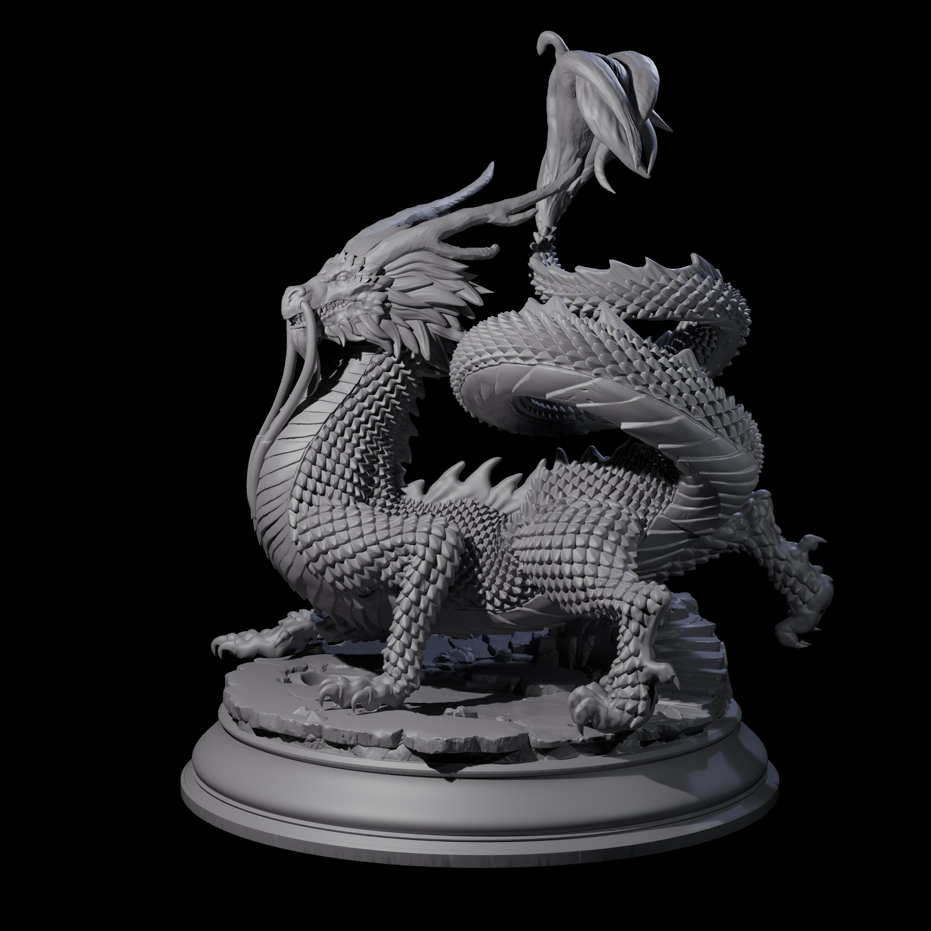 Impressive Gold Dragon Miniature for Dungeons and Dragons, Pathfinder or other TTRPGs