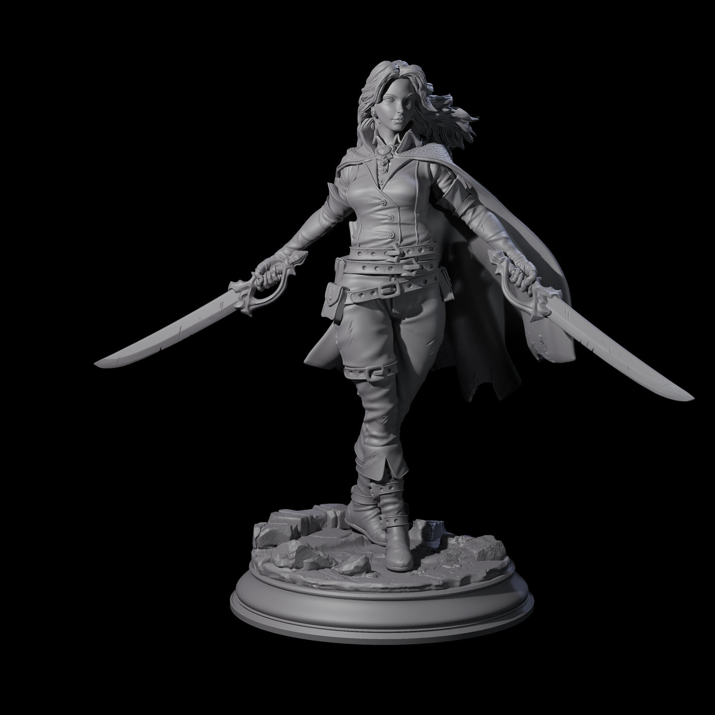 Indomitable Human Ranger Miniature for Dungeons and Dragons, Pathfinder or other TTRPGs