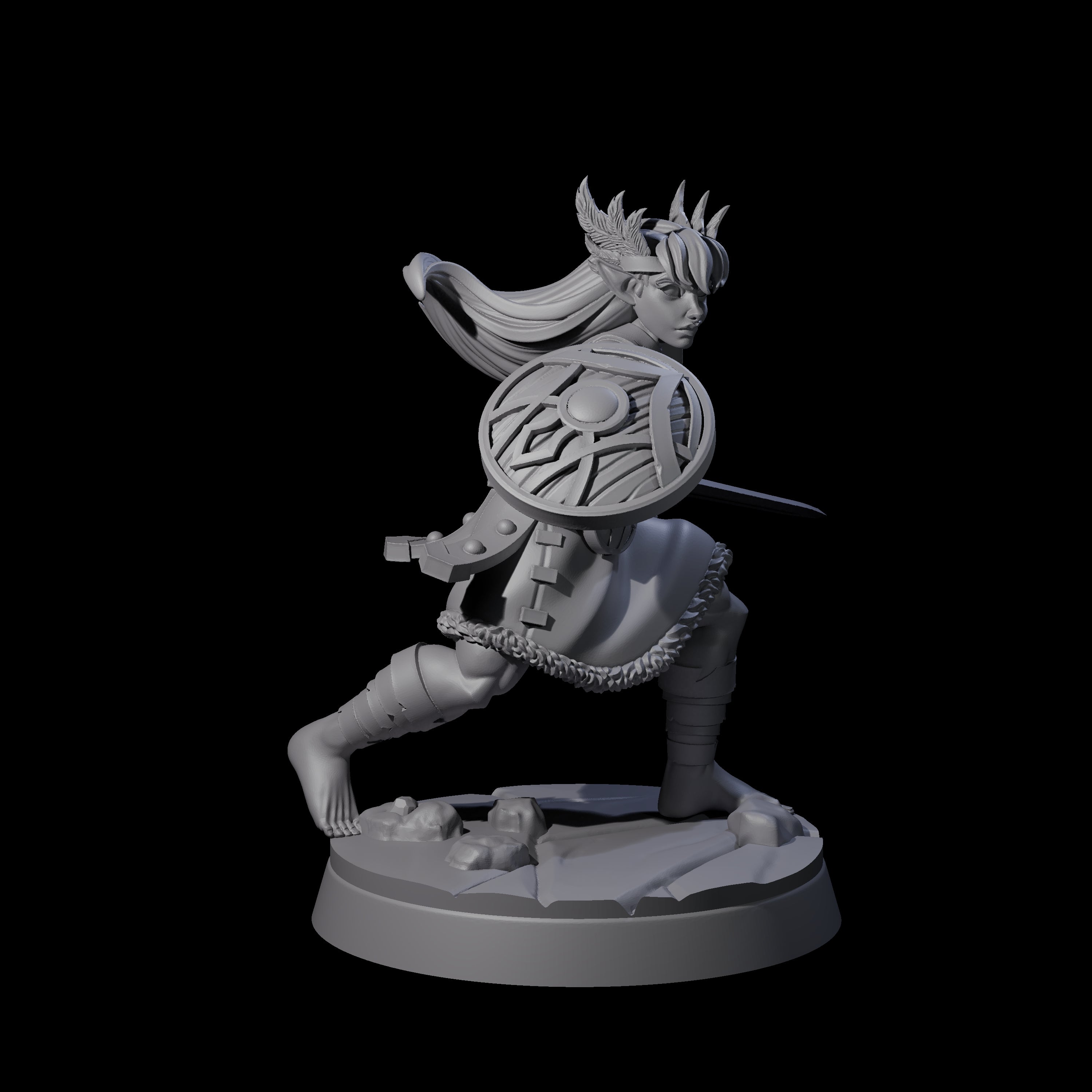 Indomitable Valkyrie Warrior Miniature for Dungeons and Dragons, Pathfinder or other TTRPGs