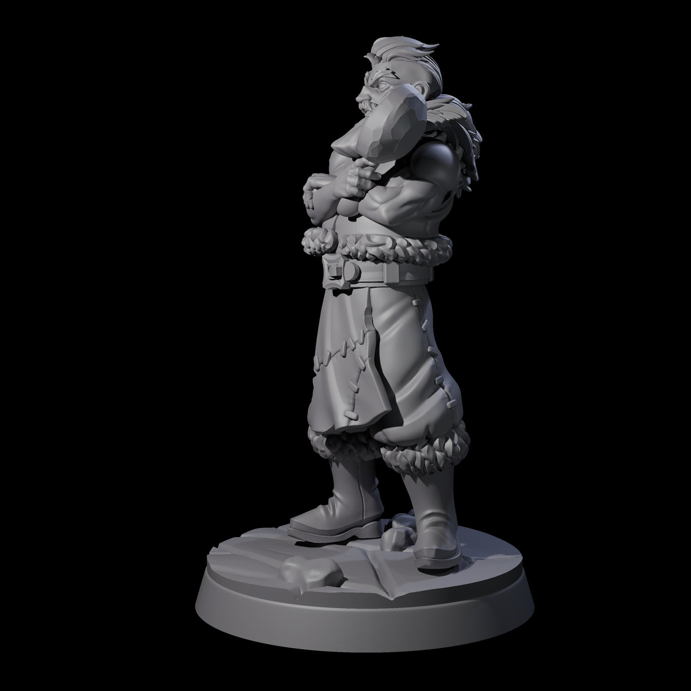 Indomitable Viking Family Father Miniature for Dungeons and Dragons, Pathfinder or other TTRPGs