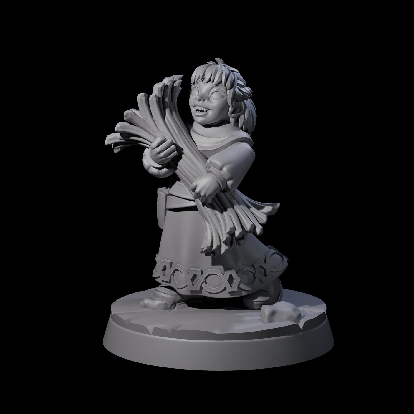 Indomitable Viking Family Kid C Miniature for Dungeons and Dragons, Pathfinder or other TTRPGs