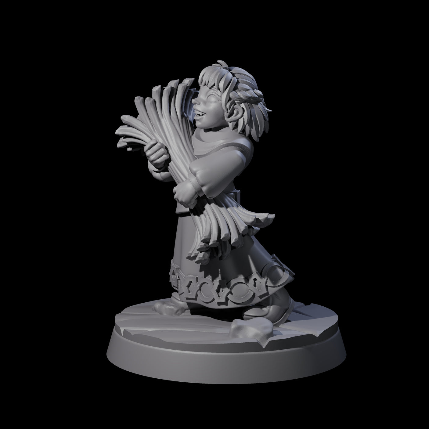 Indomitable Viking Family Kid C Miniature for Dungeons and Dragons, Pathfinder or other TTRPGs