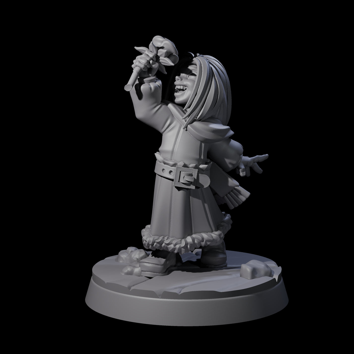Indomitable Viking Family Kid D Miniature for Dungeons and Dragons, Pathfinder or other TTRPGs