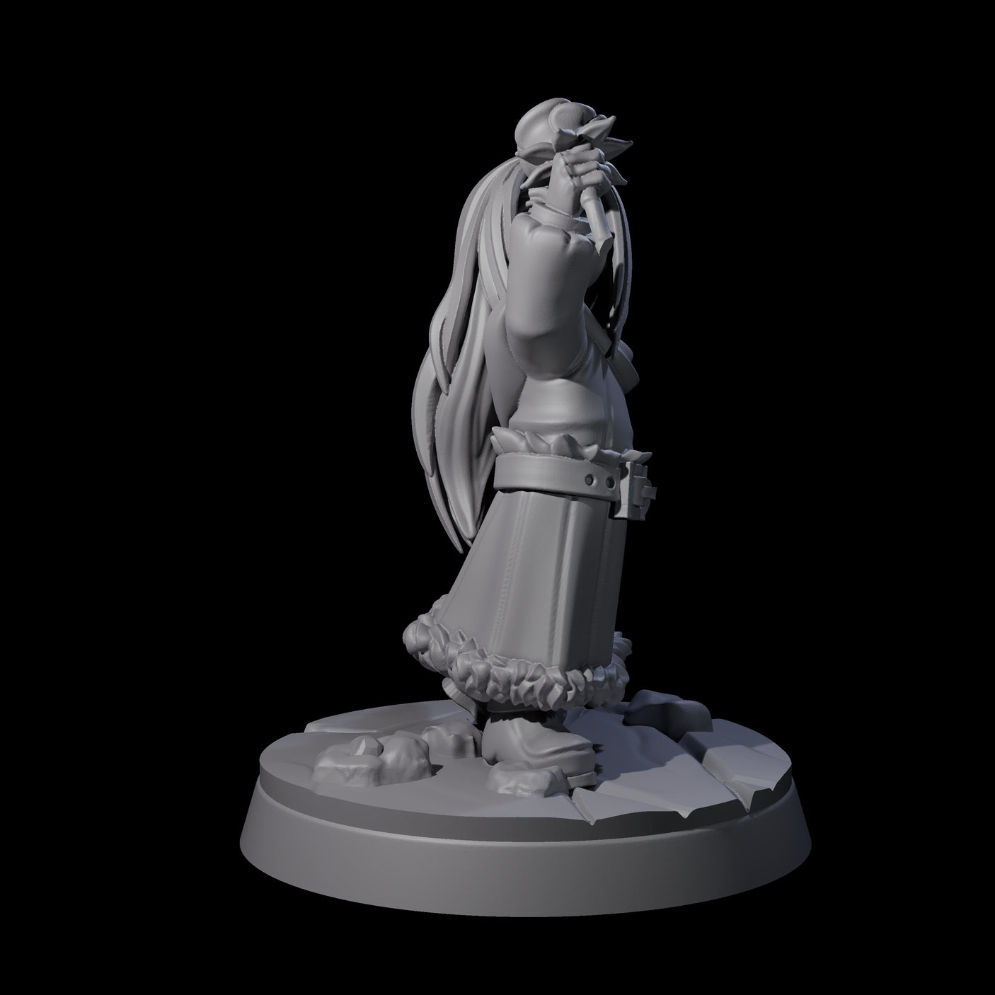 Indomitable Viking Family Kid D Miniature for Dungeons and Dragons, Pathfinder or other TTRPGs