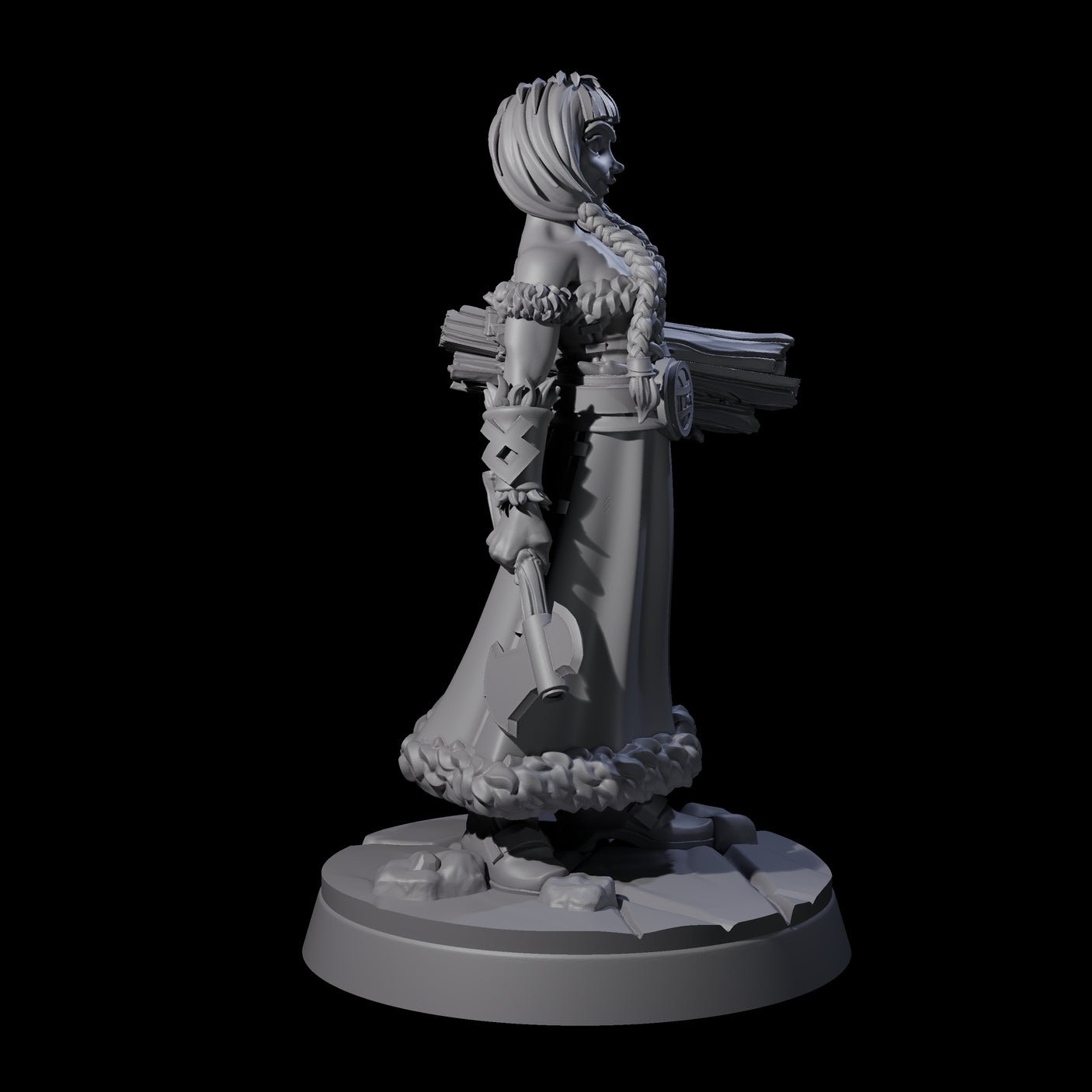 Indomitable Viking Family Mother Miniature for Dungeons and Dragons, Pathfinder or other TTRPGs