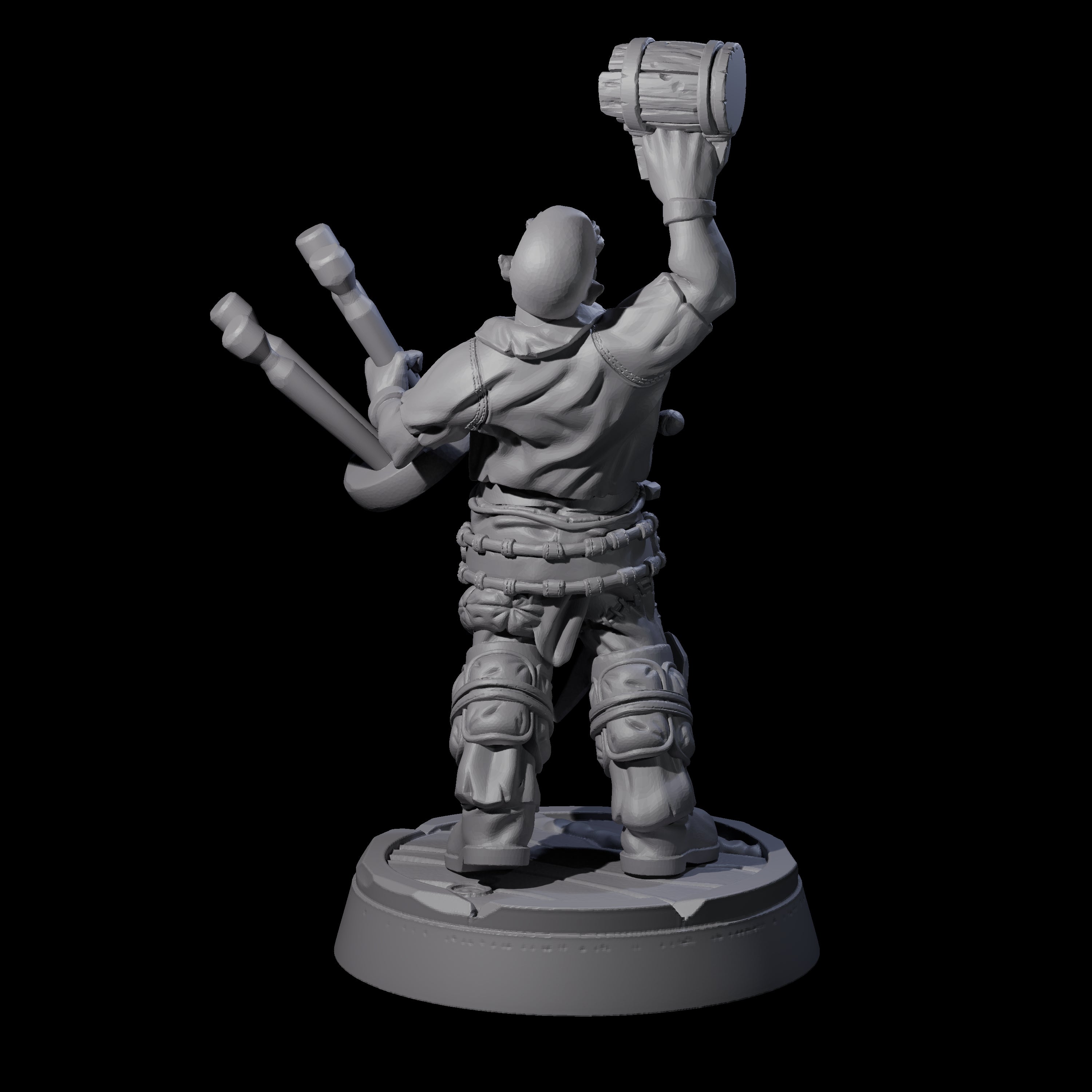 Inebriated Orc Reveler A Miniature for Dungeons and Dragons, Pathfinder or other TTRPGs