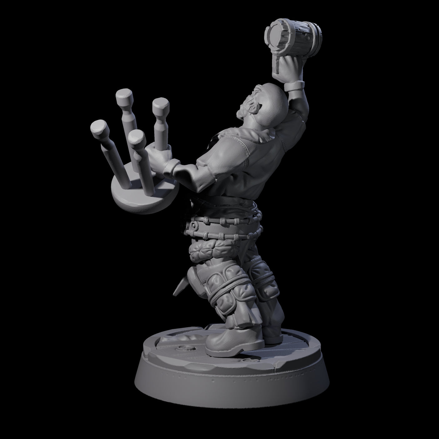 Inebriated Orc Reveler A Miniature for Dungeons and Dragons, Pathfinder or other TTRPGs