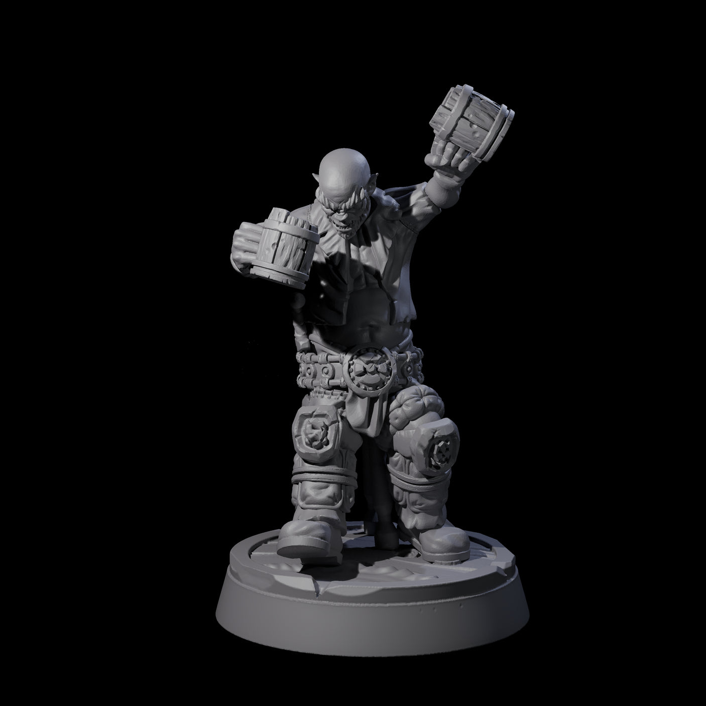 Inebriated Orc Reveler B Miniature for Dungeons and Dragons, Pathfinder or other TTRPGs