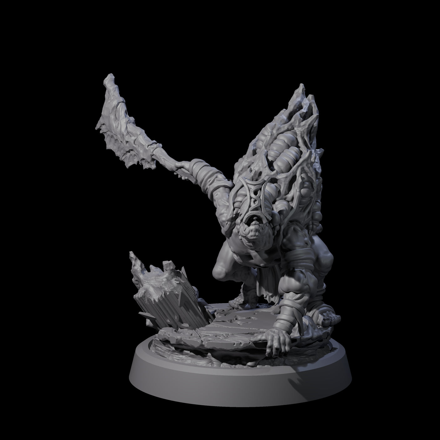 Infected Hive Thrall B Miniature for Dungeons and Dragons, Pathfinder or other TTRPGs