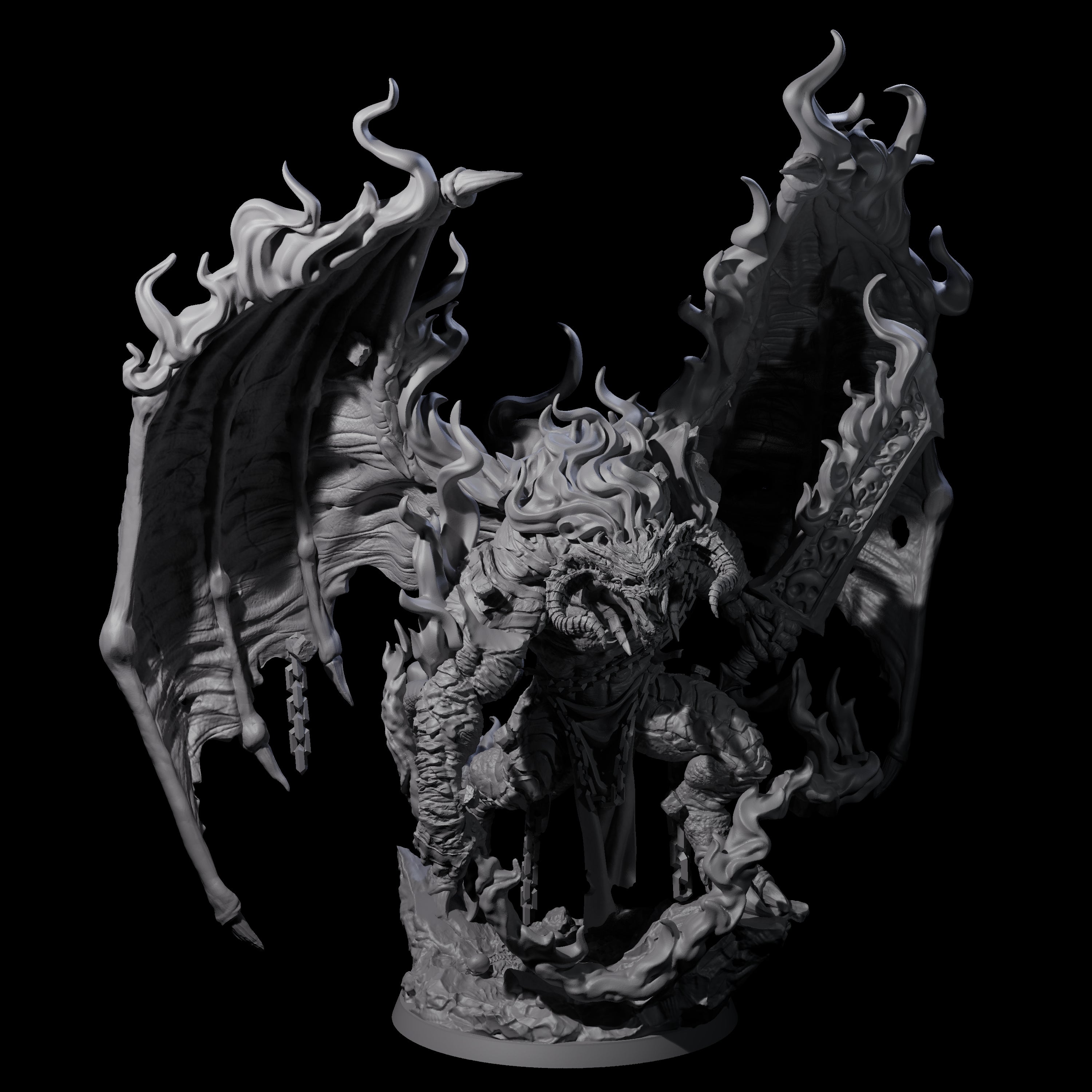 Infernal Demon Archfiend Miniature for Dungeons and Dragons, Pathfinder or other TTRPGs
