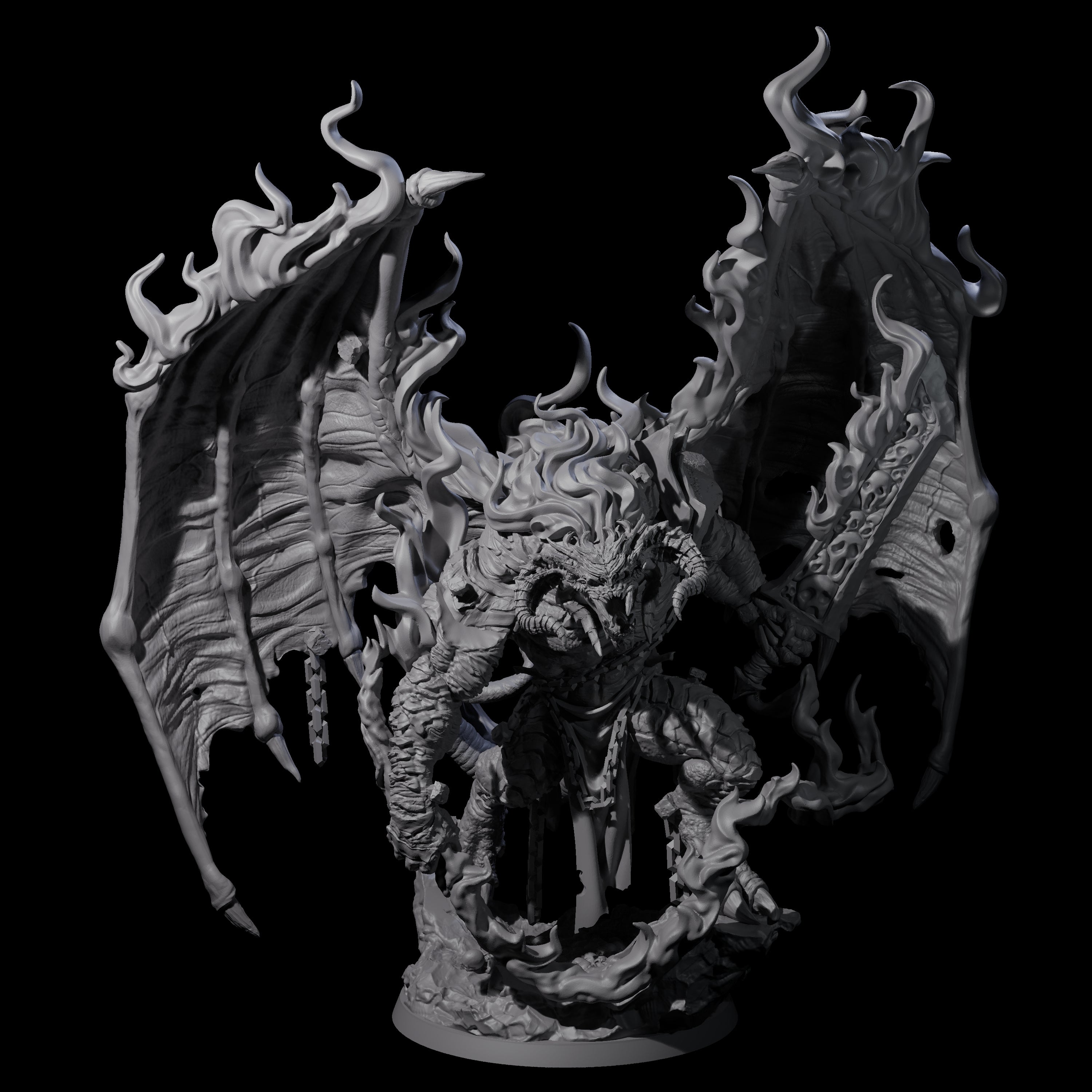 Infernal Demon Archfiend Miniature for Dungeons and Dragons, Pathfinder or other TTRPGs