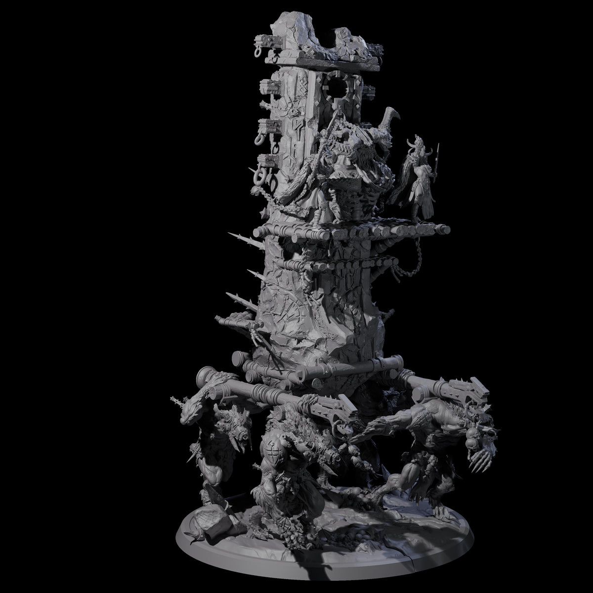 Infernal Demonic Shrine Miniature for Dungeons and Dragons, Pathfinder or other TTRPGs