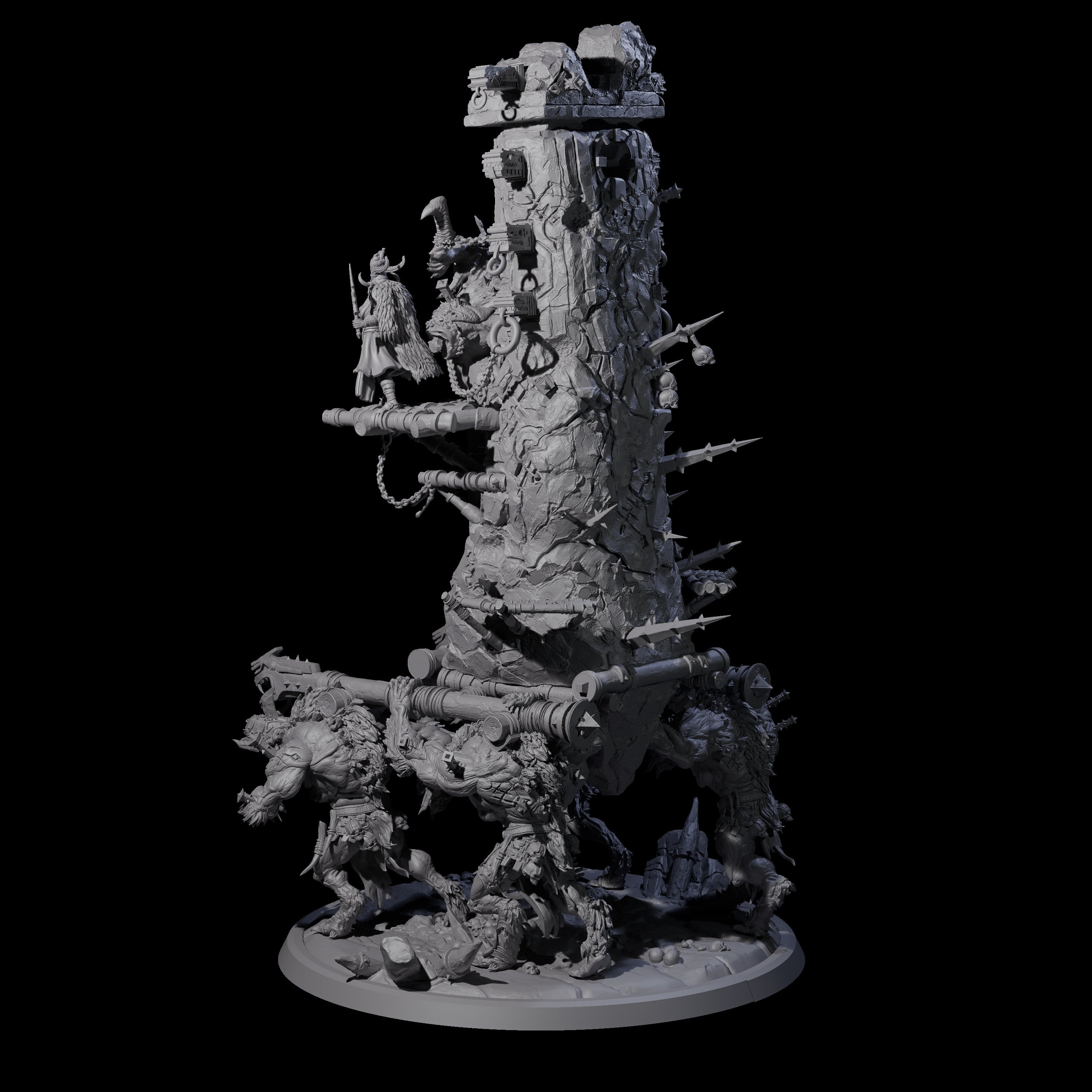 Infernal Demonic Shrine Miniature for Dungeons and Dragons, Pathfinder or other TTRPGs
