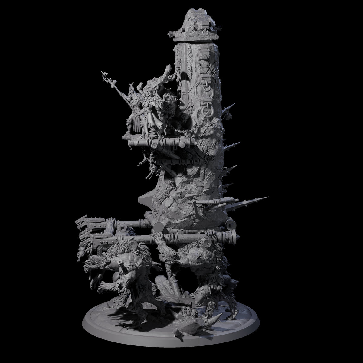Infernal Demonic Shrine Miniature for Dungeons and Dragons, Pathfinder or other TTRPGs