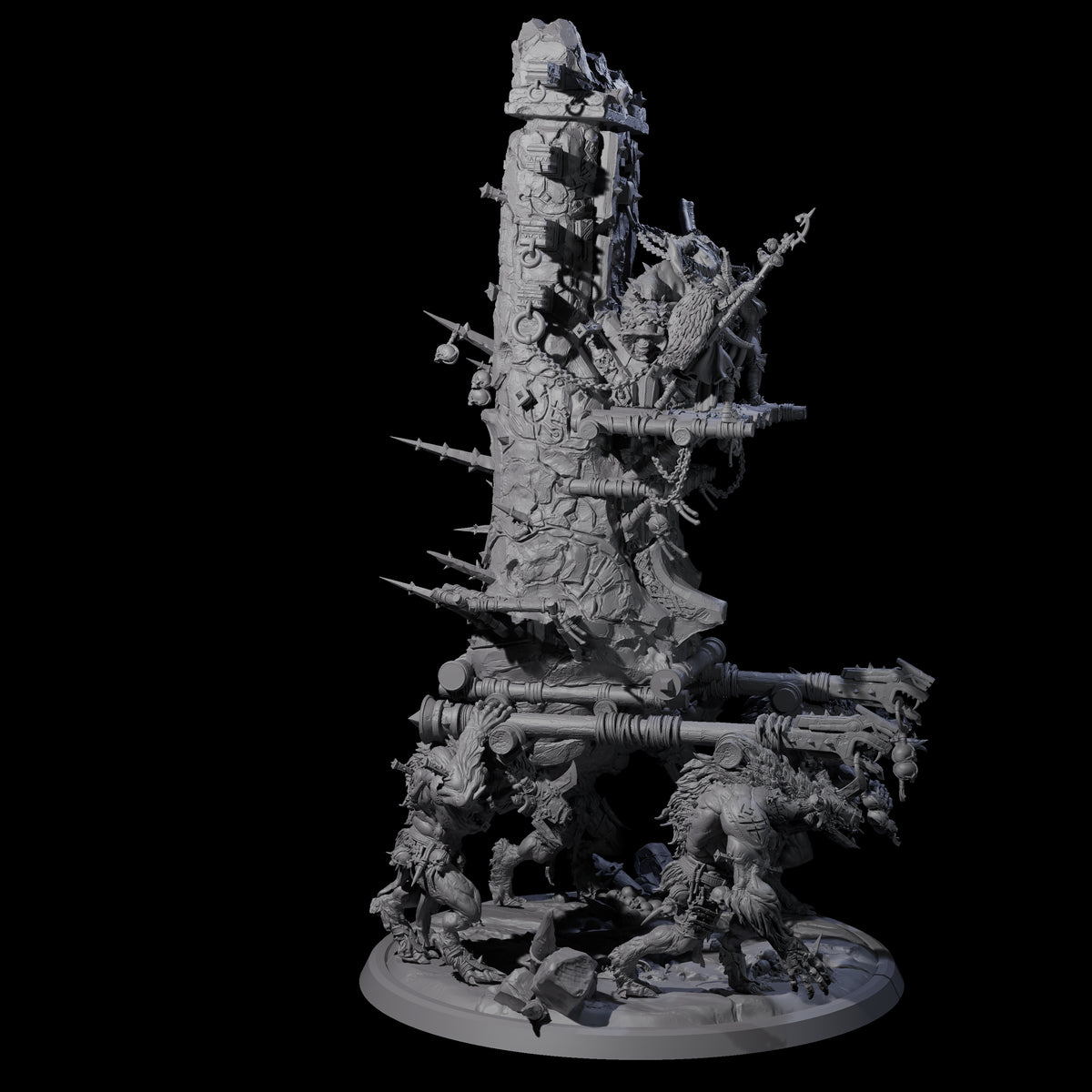Infernal Demonic Shrine Miniature for Dungeons and Dragons, Pathfinder or other TTRPGs